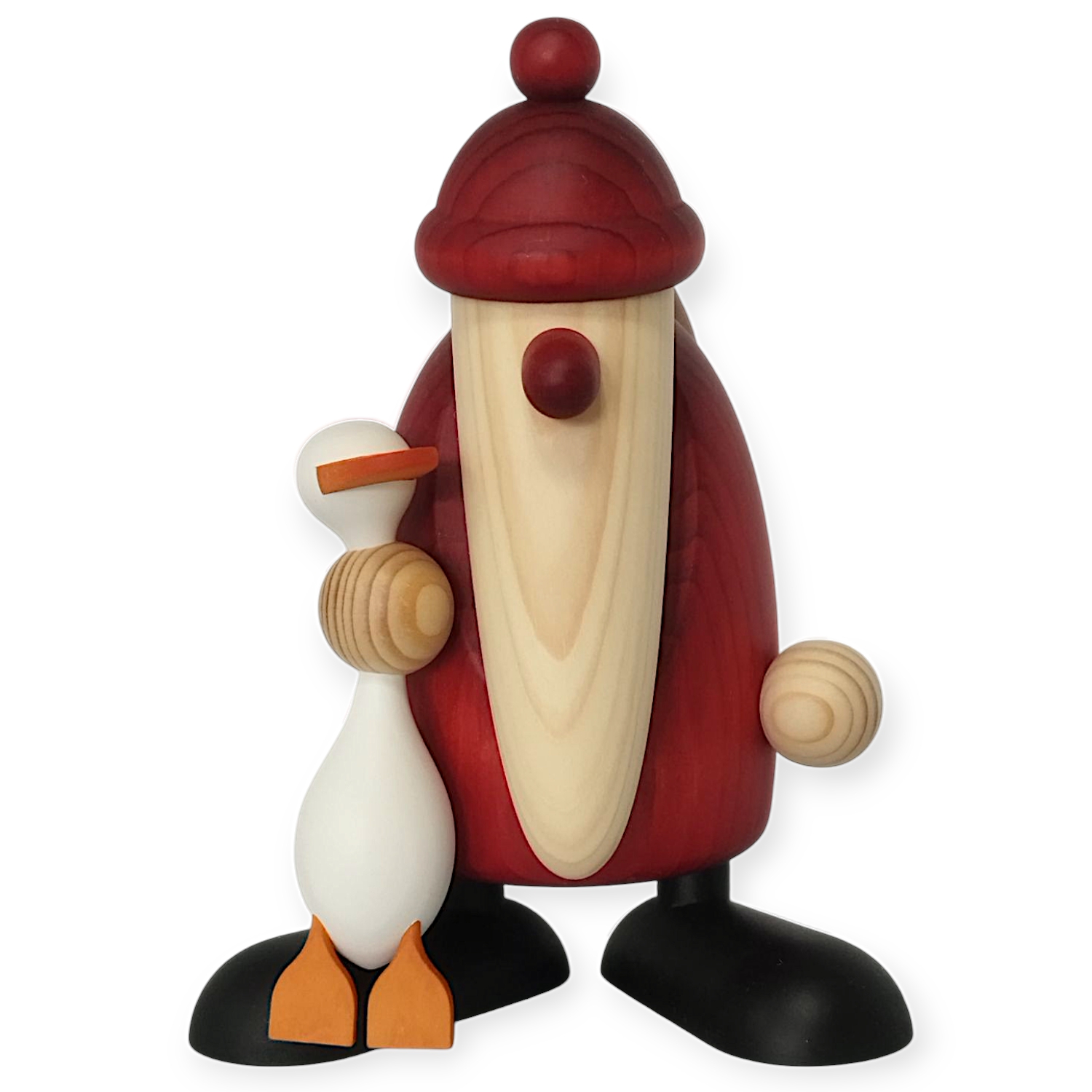 Weihnachtsmann mit Weihnachtsgans Auguste, gross