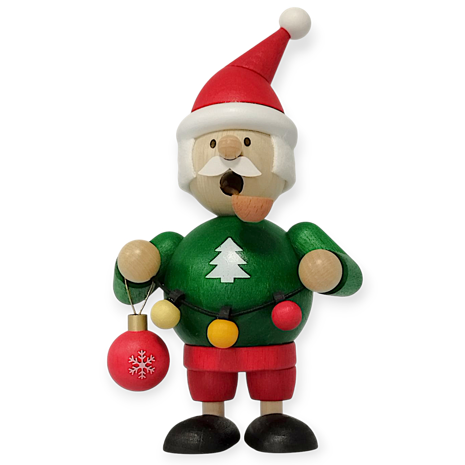 Mini Räuchermann Weihnachtswichtel mit Lichterkette