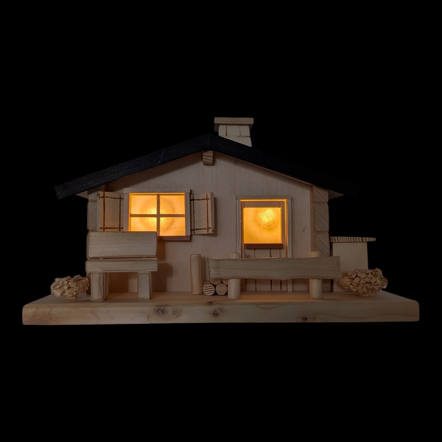 Räucherhaus mit Licht