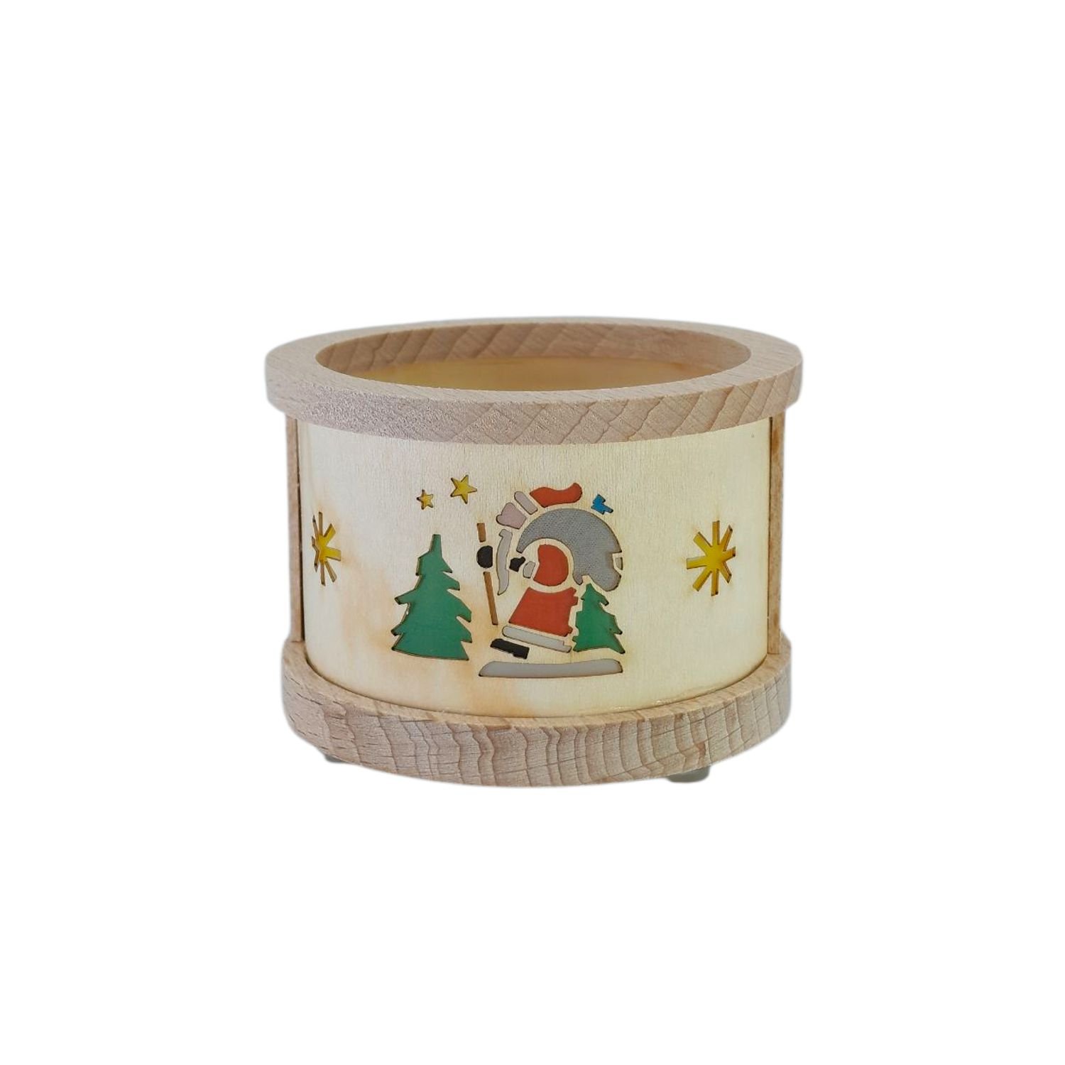 Teelichtlaterne Weihnachtsmann
