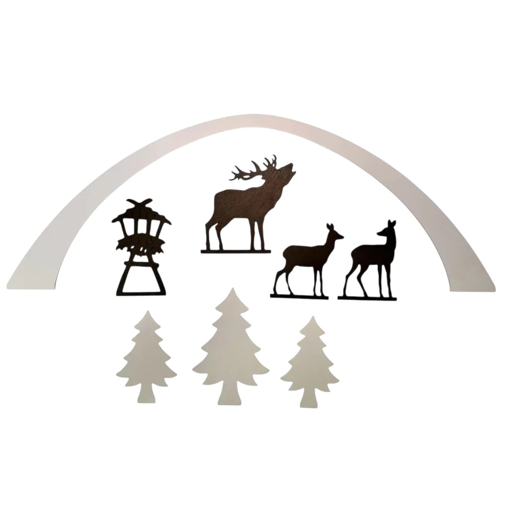 Figurenset für Dekosockel Wald 8 tlg.