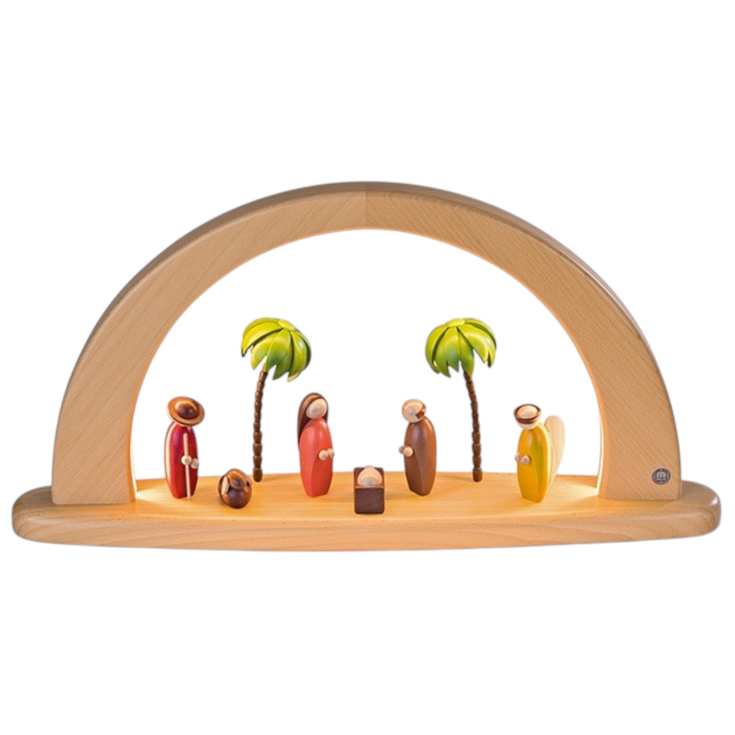 Moderner Lichterbogen Christi Geburt, farbig