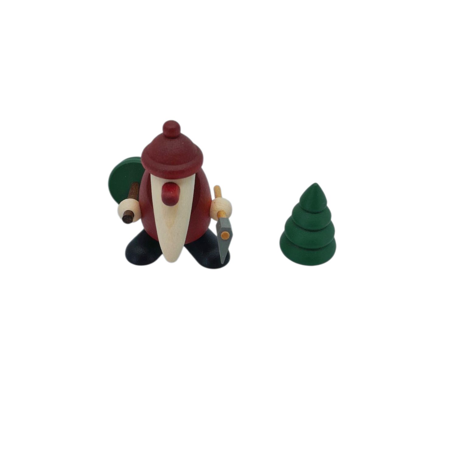 Weihnachtsmann mit Axt und Bäumen, Miniaturset 9