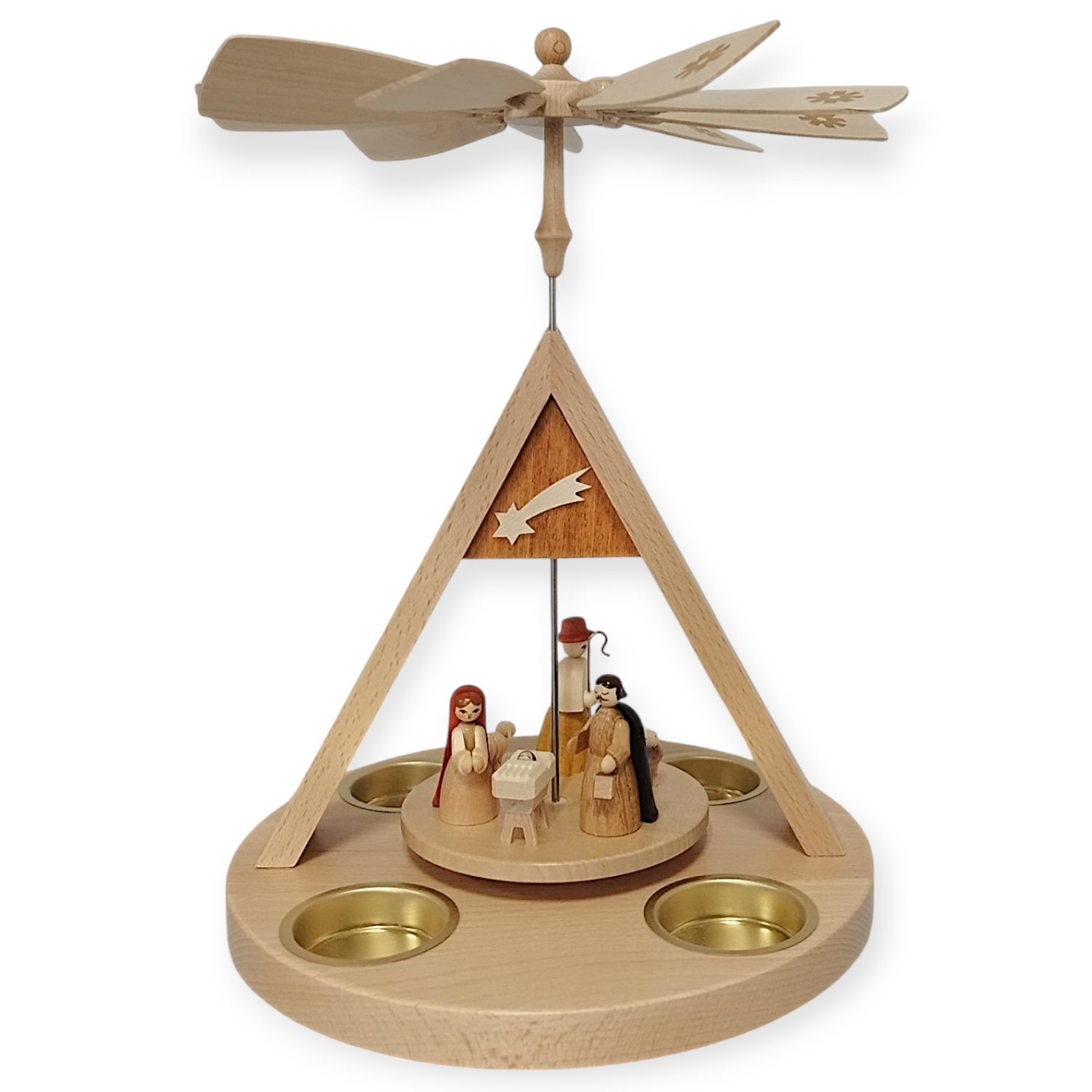 Teelichtpyramide Christi Geburt