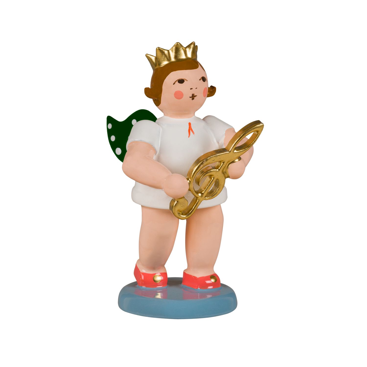 Engel mit Notenschlüssel mit Krone