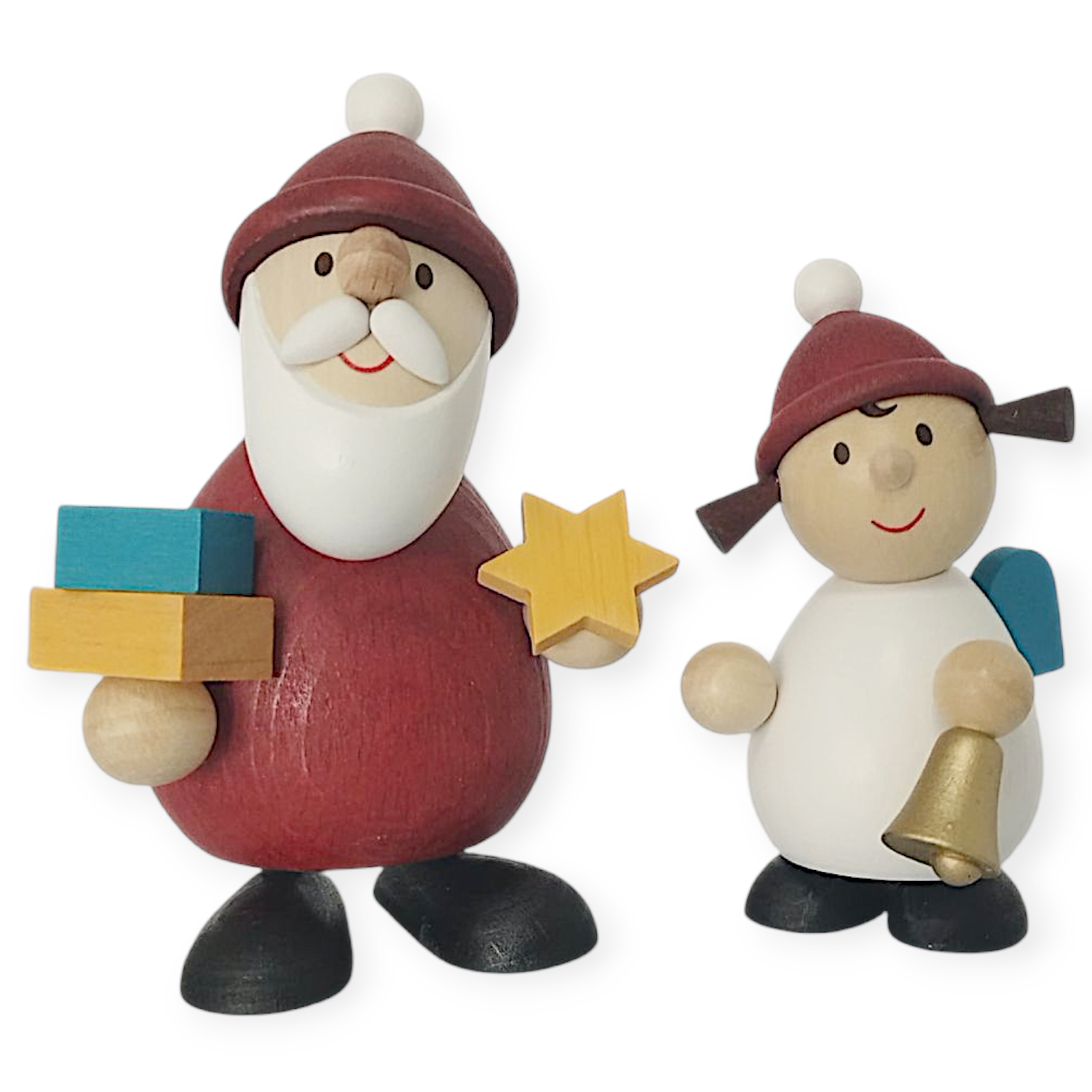 Weihnachtsmann mit Engel