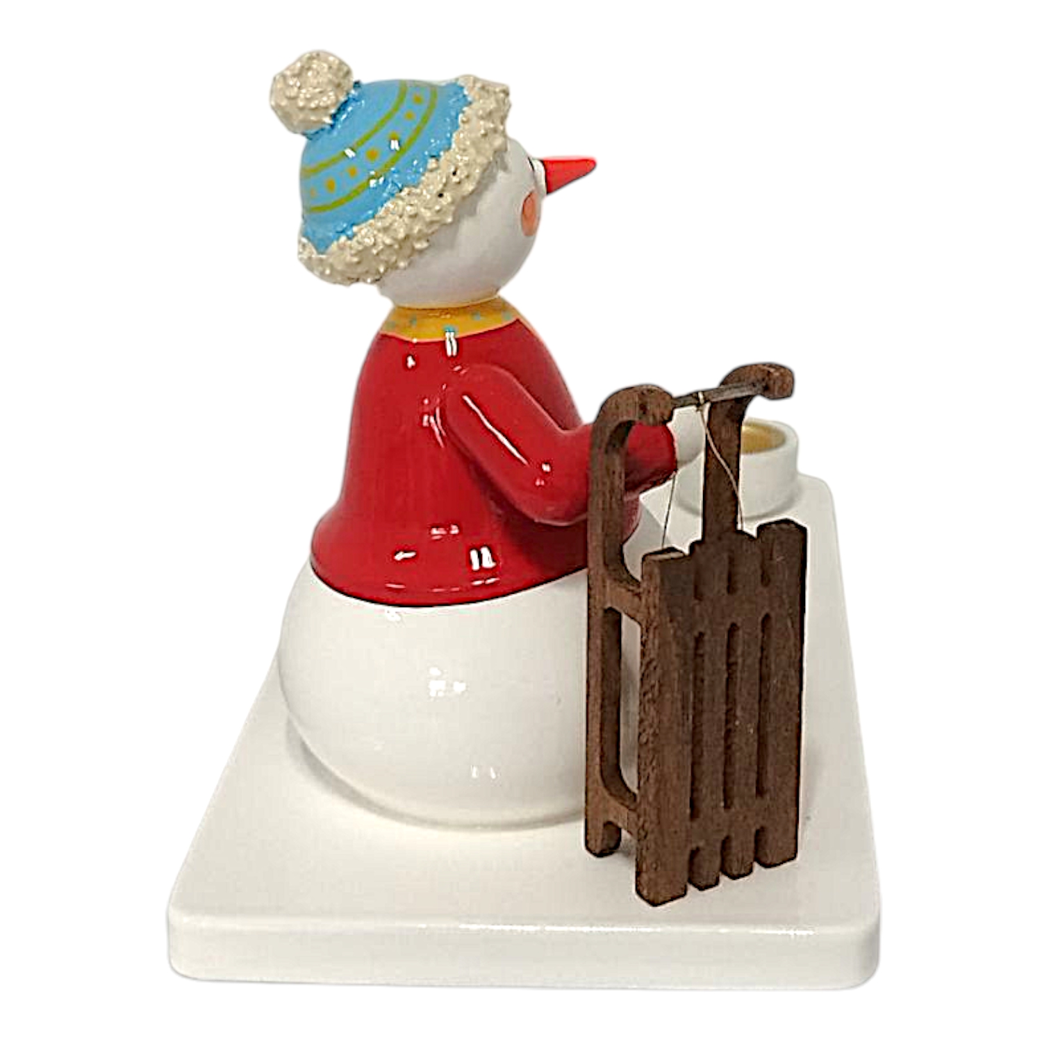 Kerzenhalter mit Schlitten und Baum