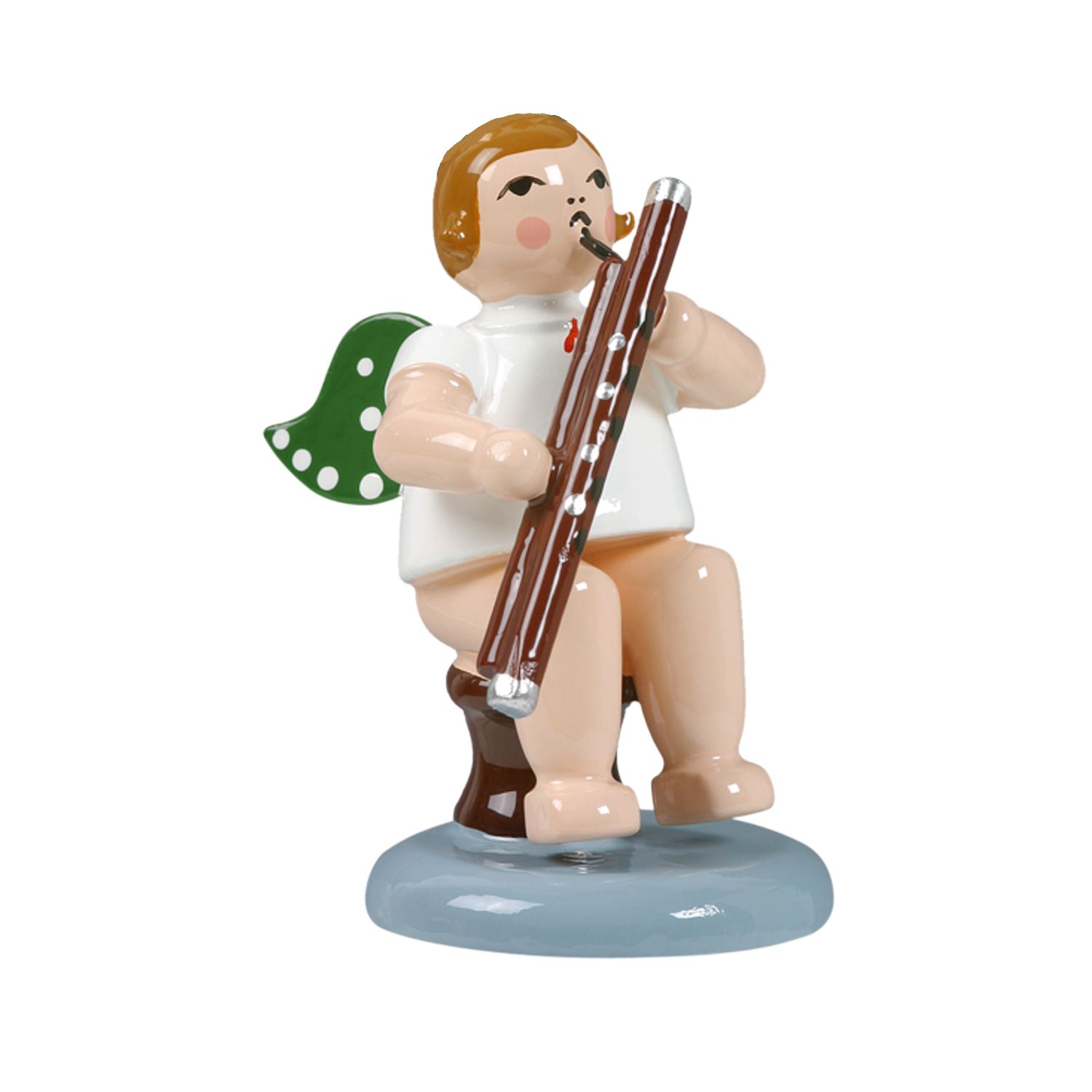 Engel mit Fagott sitzend ohne Krone