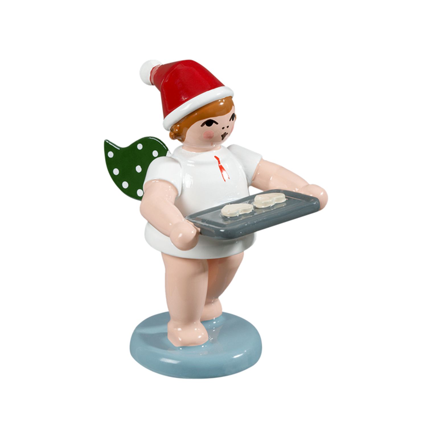 Engel mit Backblech mit Mütze