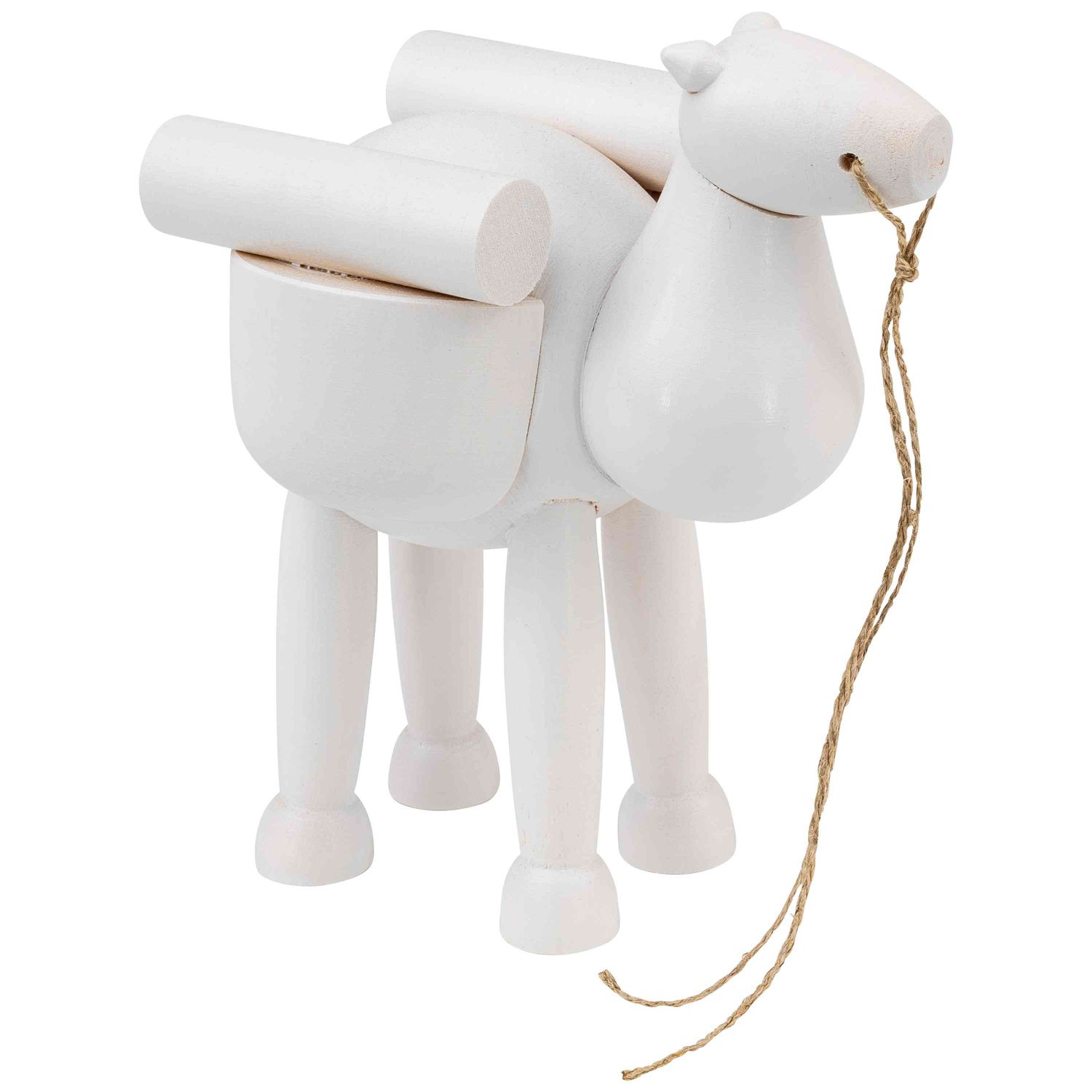 Kamel stehend mit Gepäck weiß