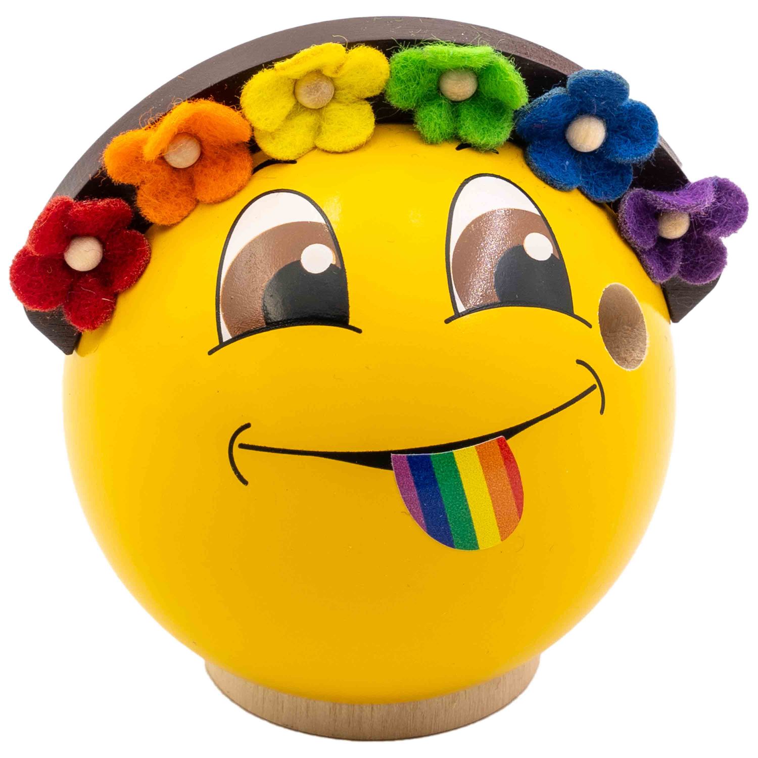 Räuchermann Emotionsfigur Lou unterm Regenbogen