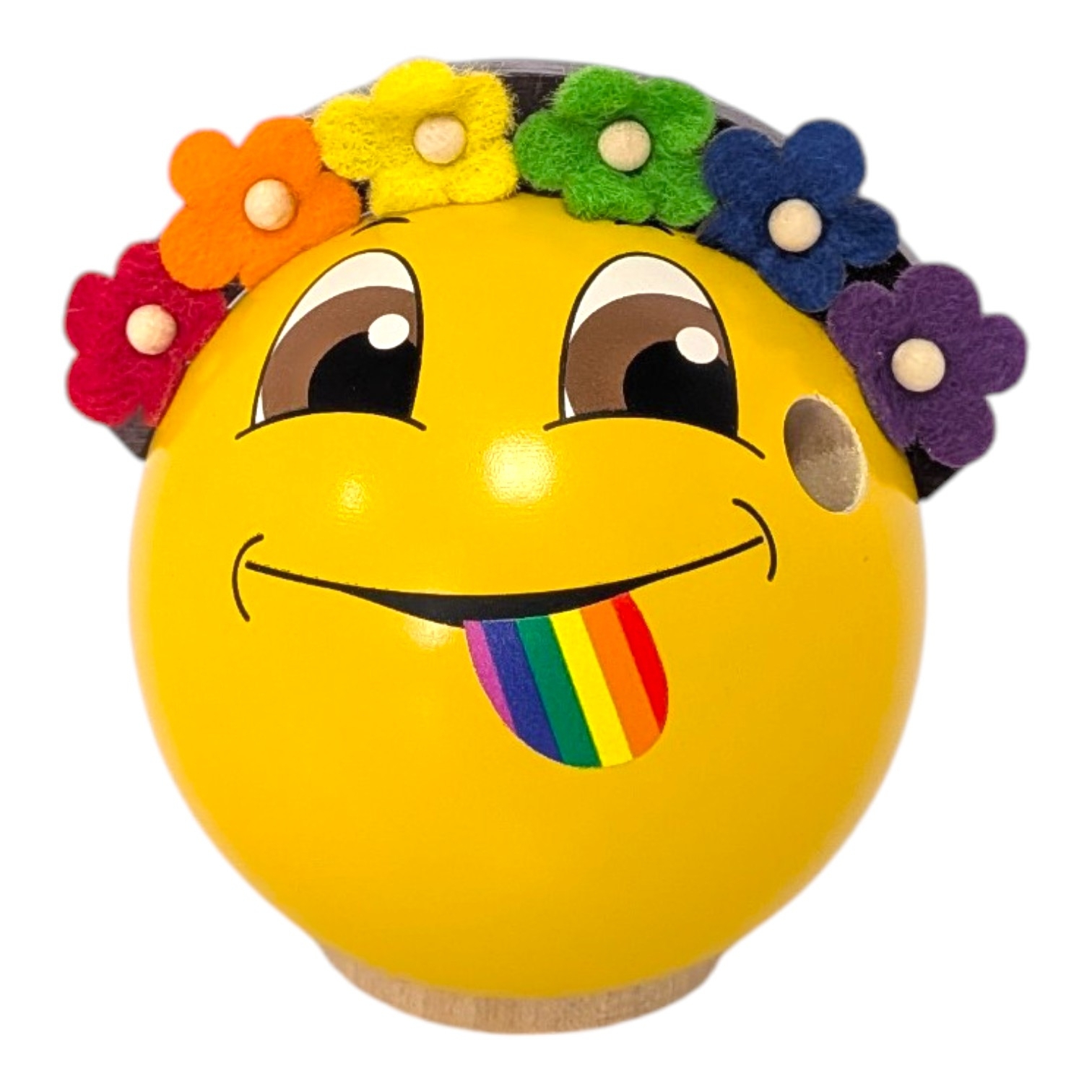 Räuchermann Emotionsfigur Lou unterm Regenbogen