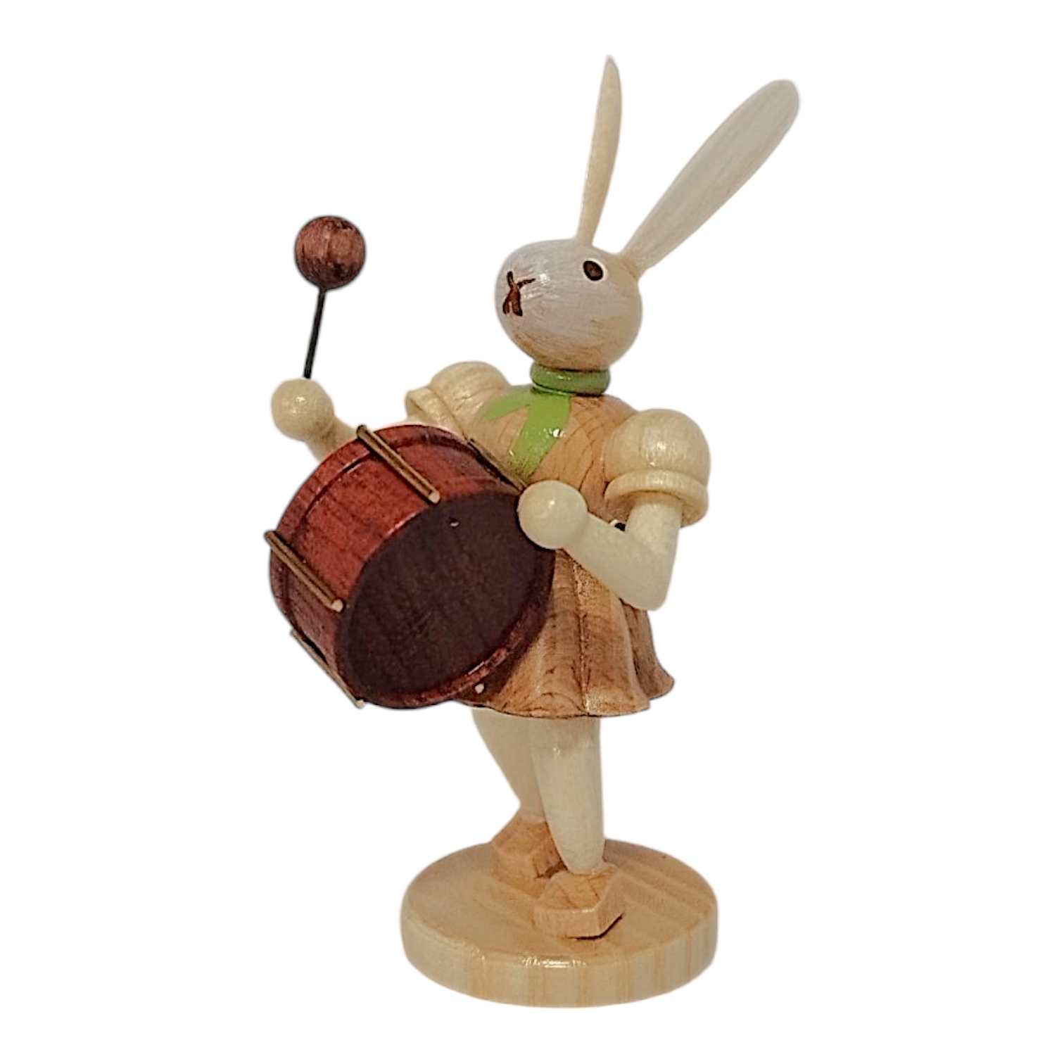 Blank Osterhase mit Pauke, natur