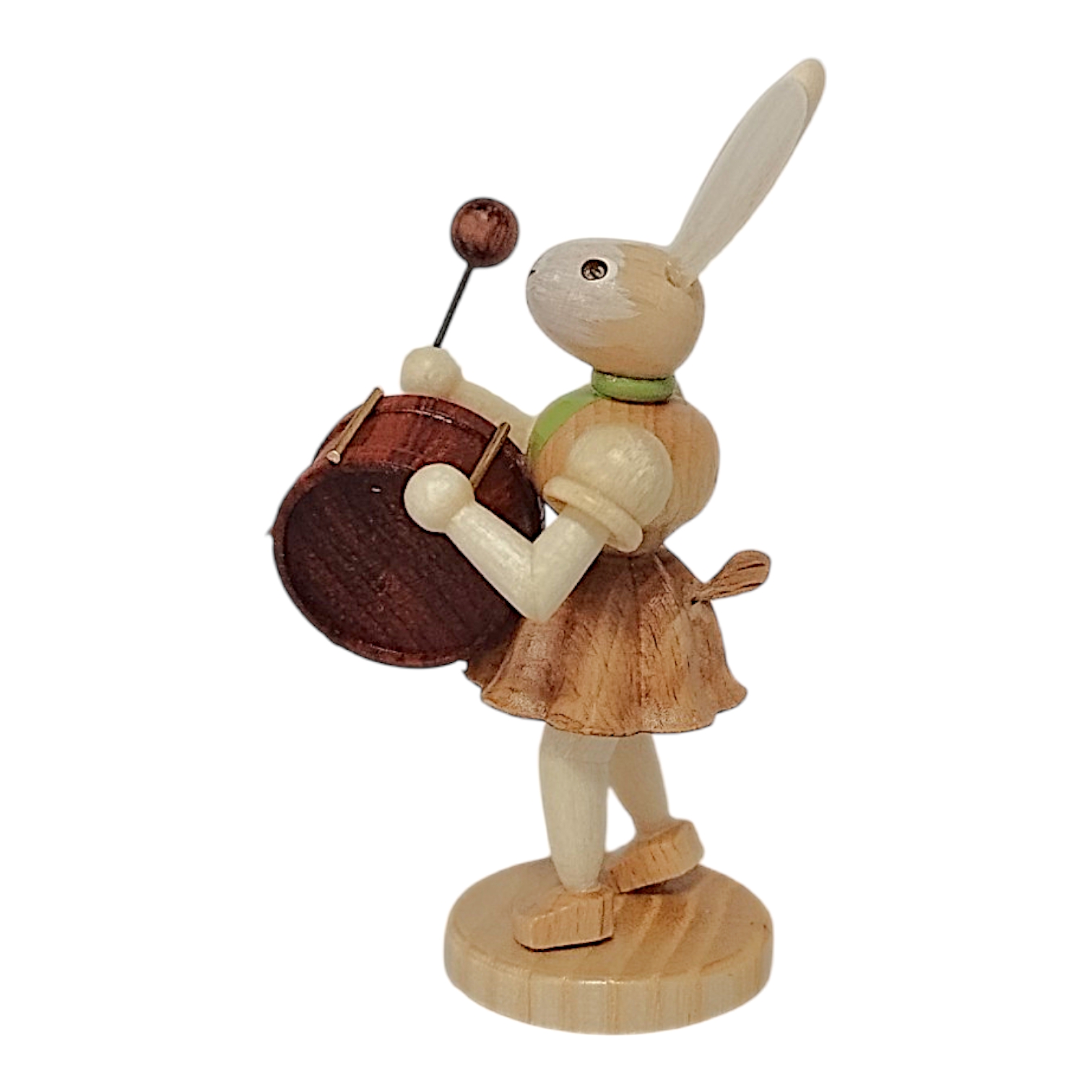 Blank Osterhase mit Pauke, natur