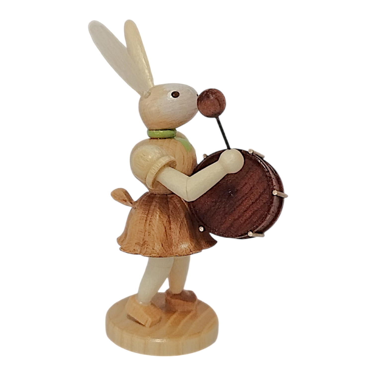 Blank Osterhase mit Pauke, natur