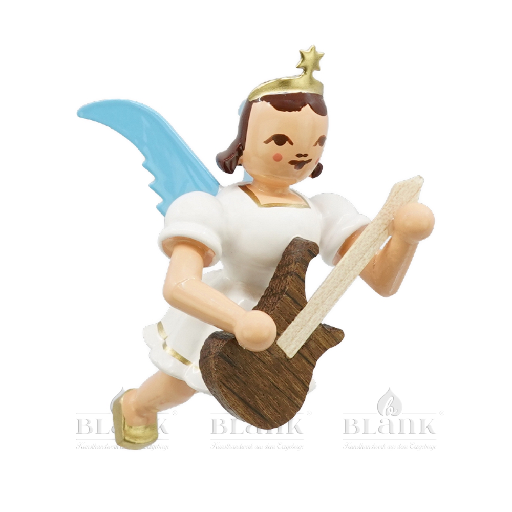 Blank Schwebeengel mit E-Gitarre, farbig