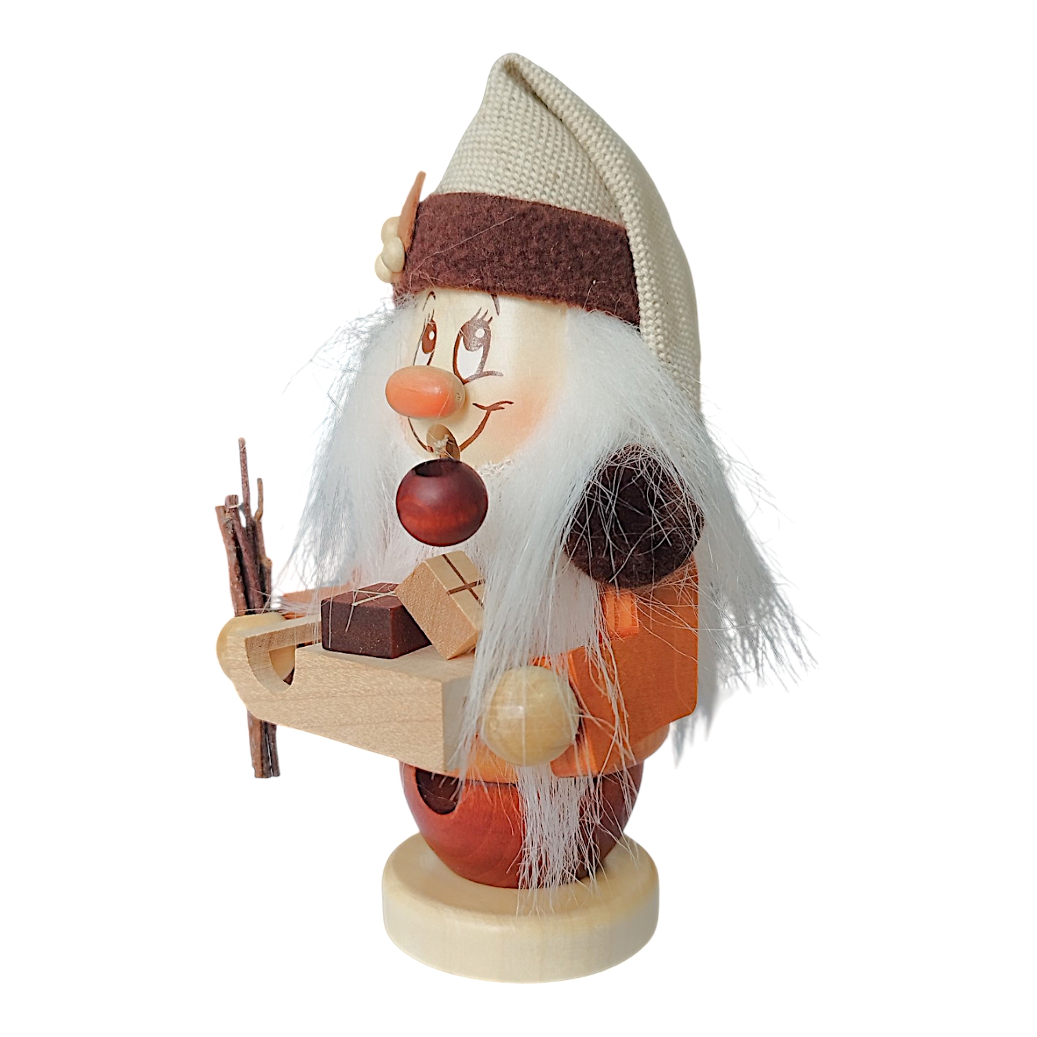 Räuchermann Miniwichtel mit Schlitten