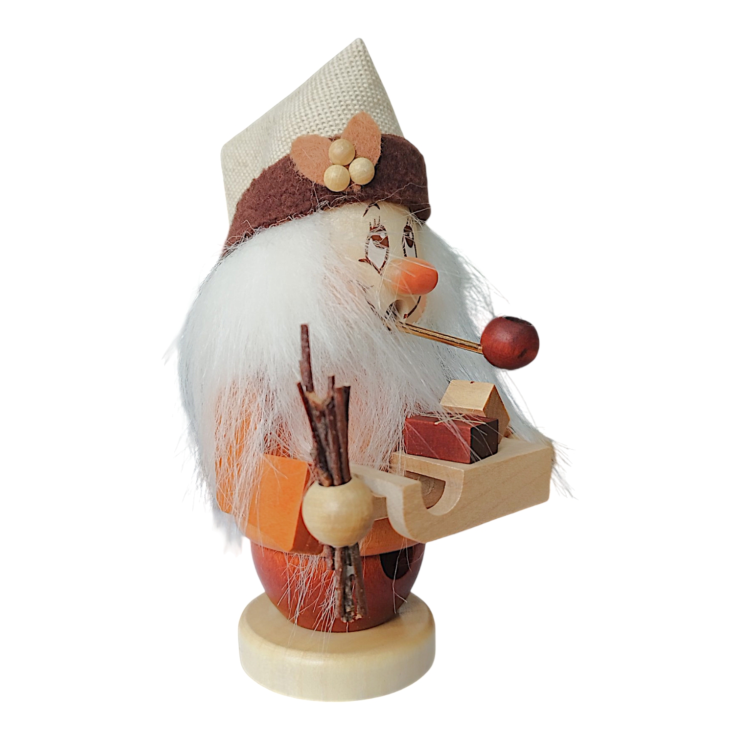 Räuchermann Miniwichtel mit Schlitten