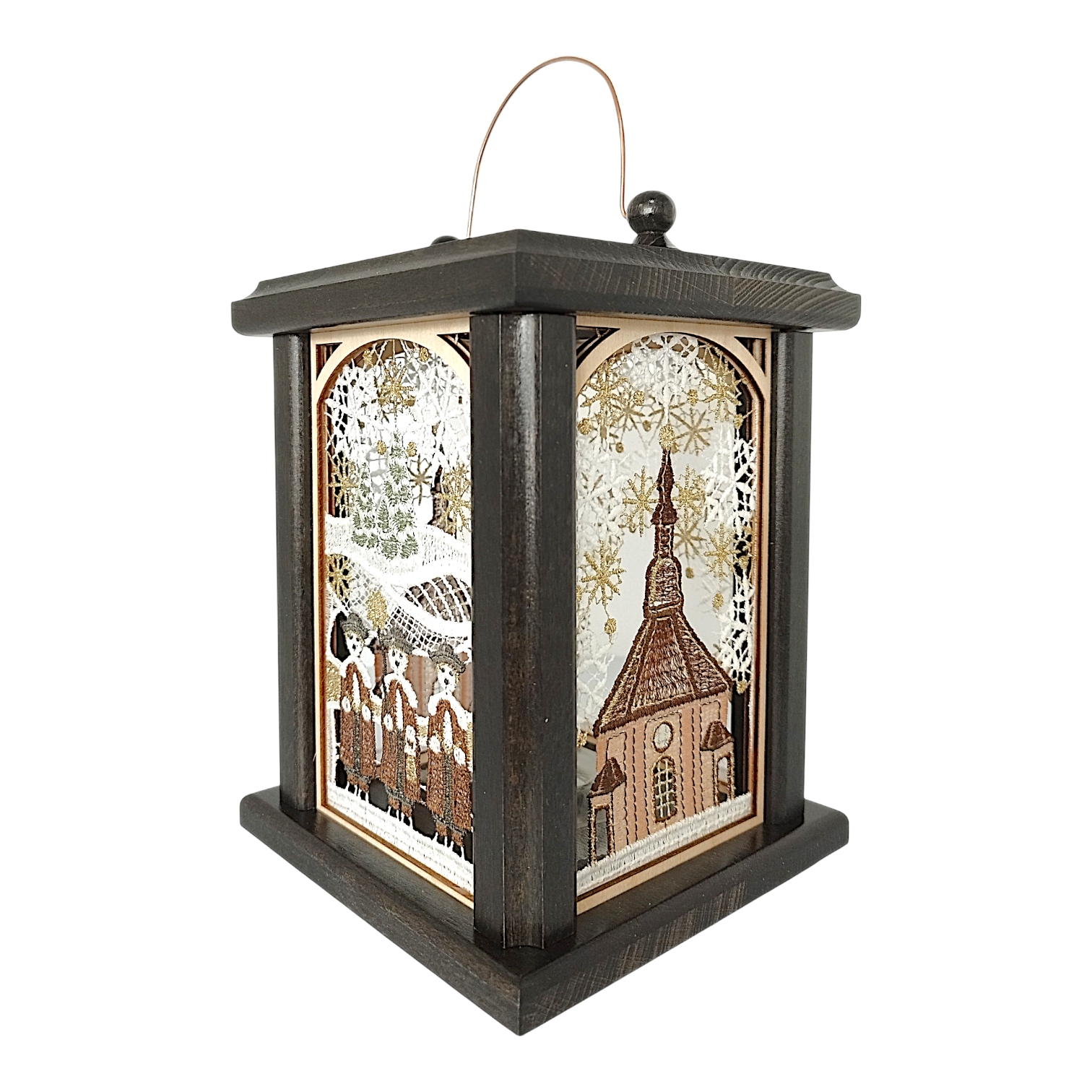 Laterne Seiffener Kirche, dunkel