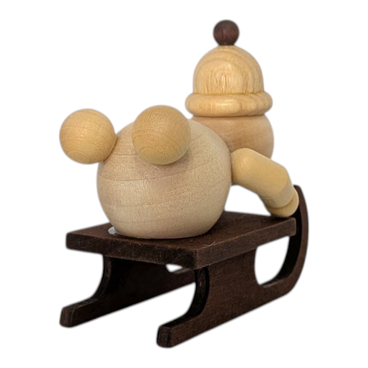 Schneemann Junior ohne Sockel auf Rennschlitten