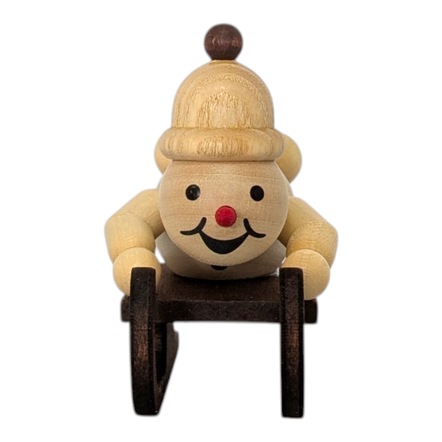 Schneemann Junior ohne Sockel auf Rennschlitten