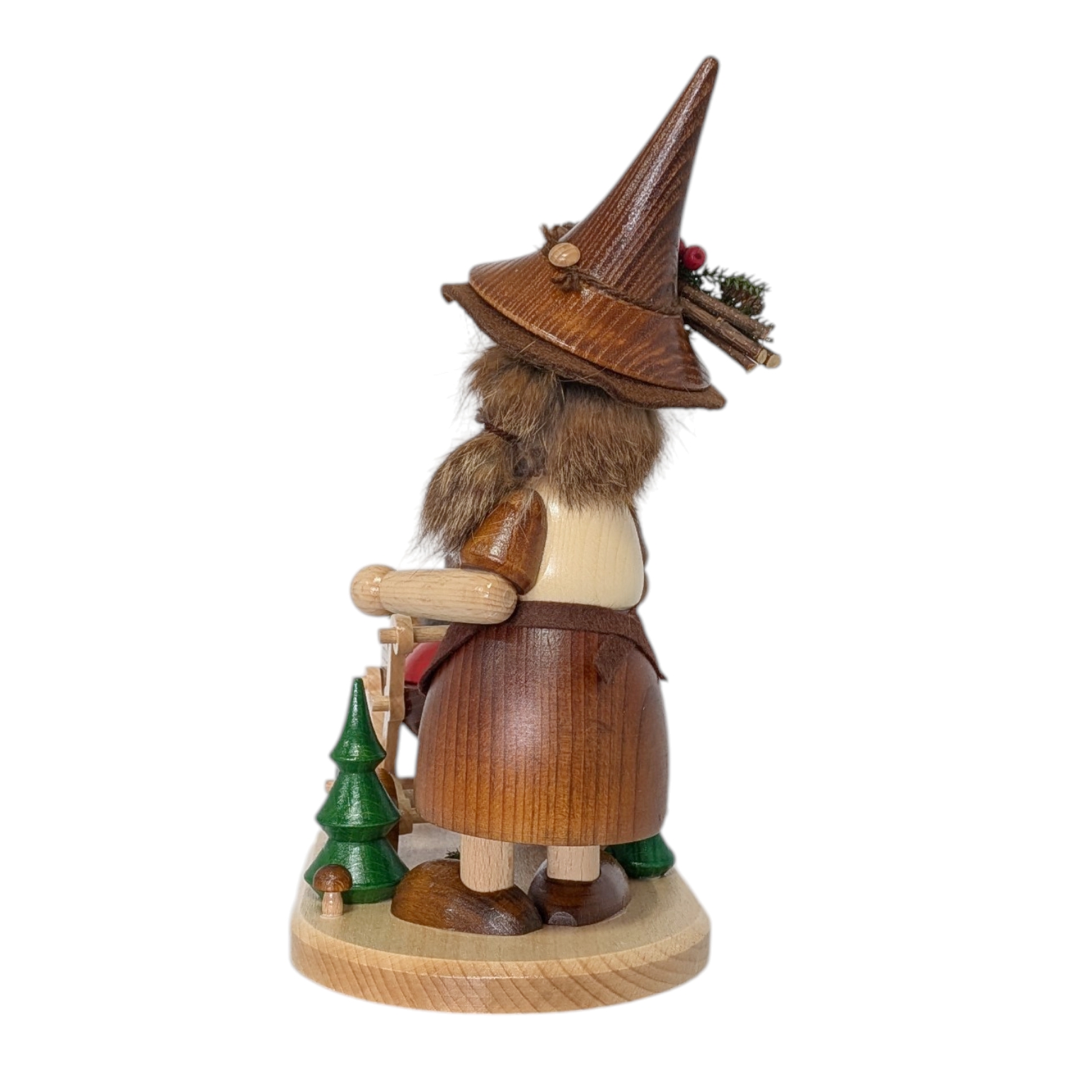 Räucherfigur Wichtelfrau mit Kinderwagen