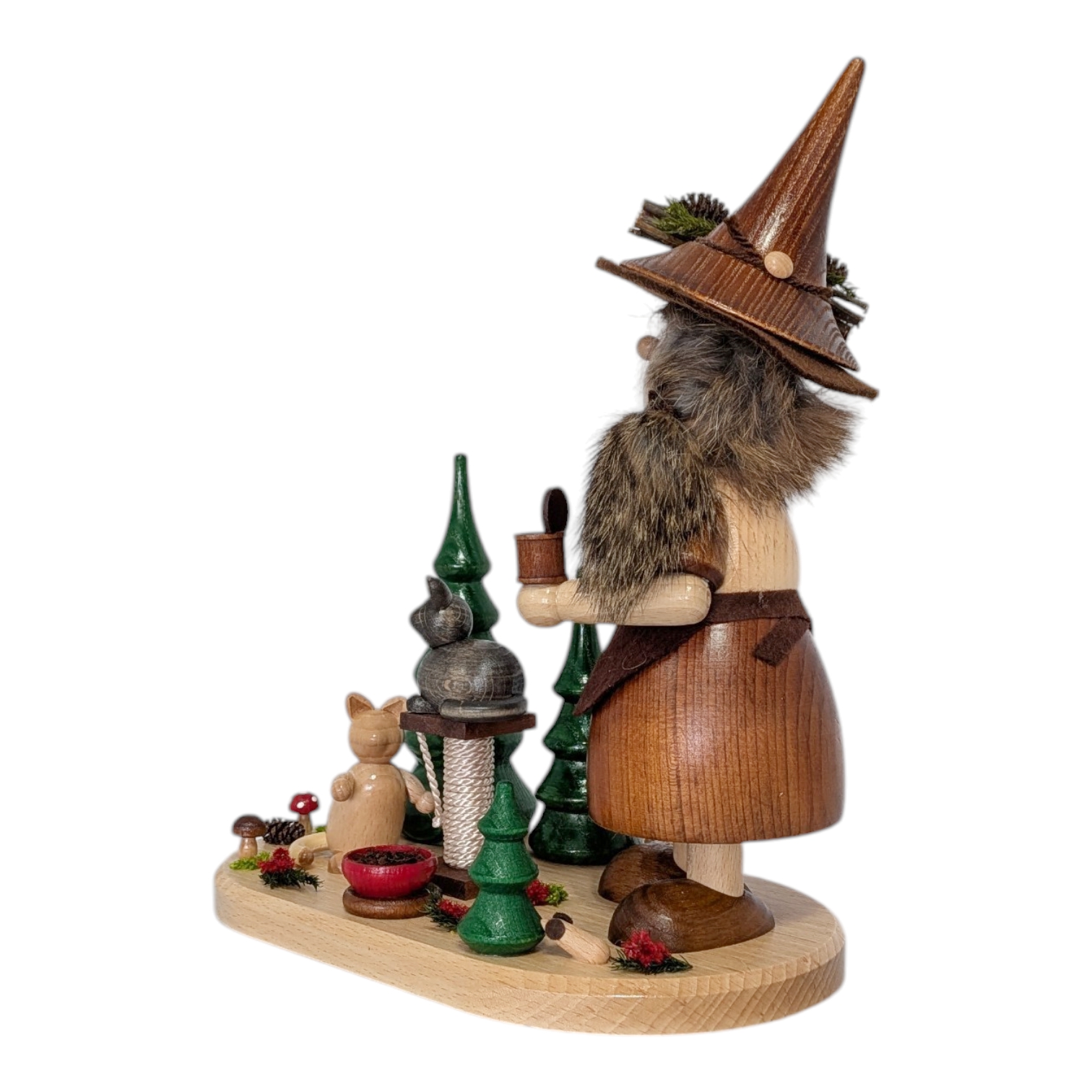 Räucherfigur Wichtelfrau Katzenfreundin