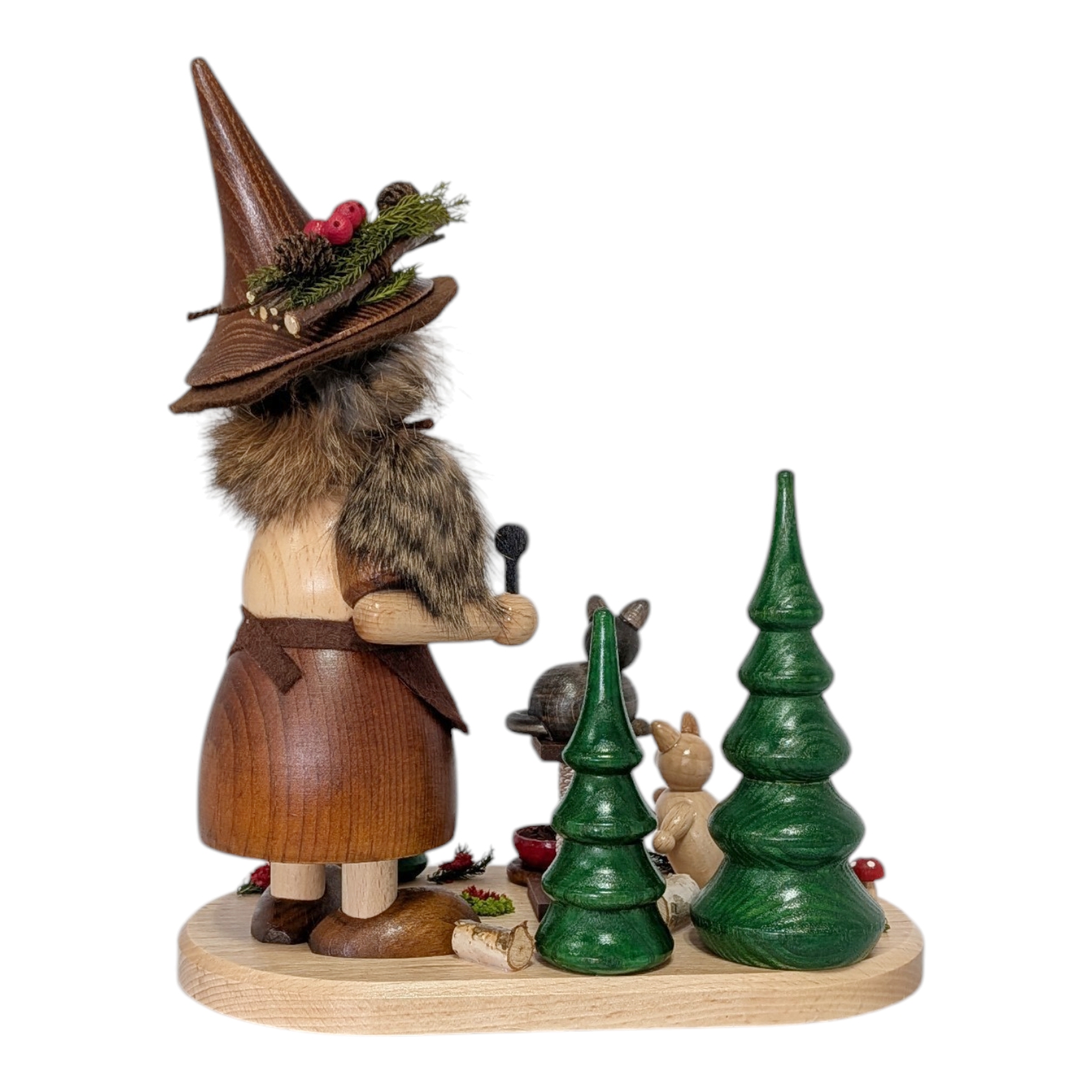 Räucherfigur Wichtelfrau Katzenfreundin