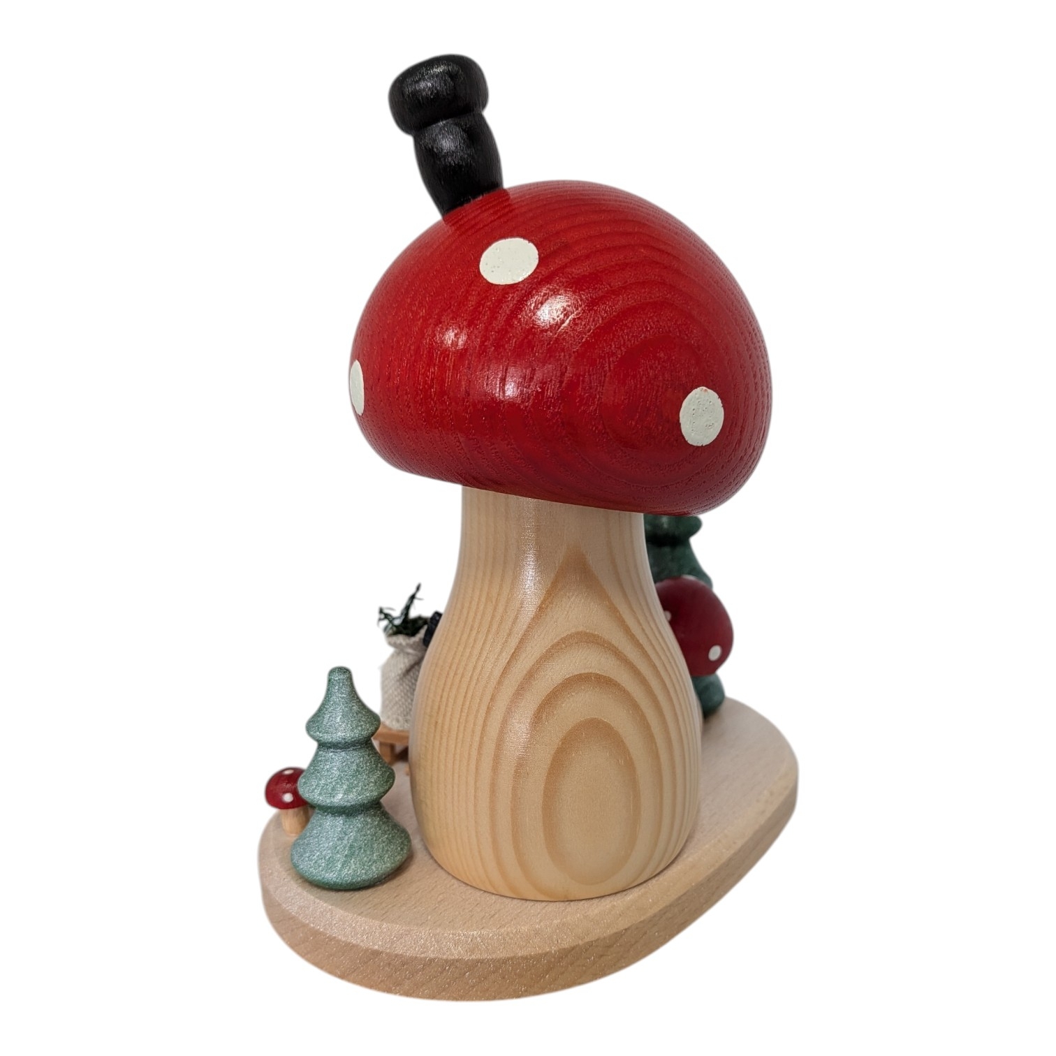 Räucherfigur Pilzhaus Niko der Weihnachtsmannwichtel