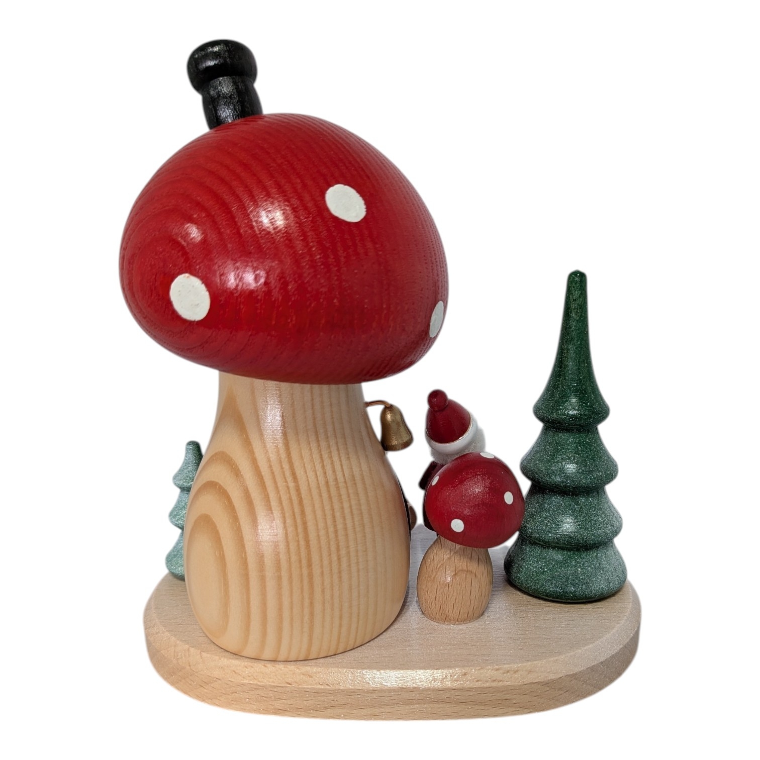 Räucherfigur Pilzhaus Niko der Weihnachtsmannwichtel