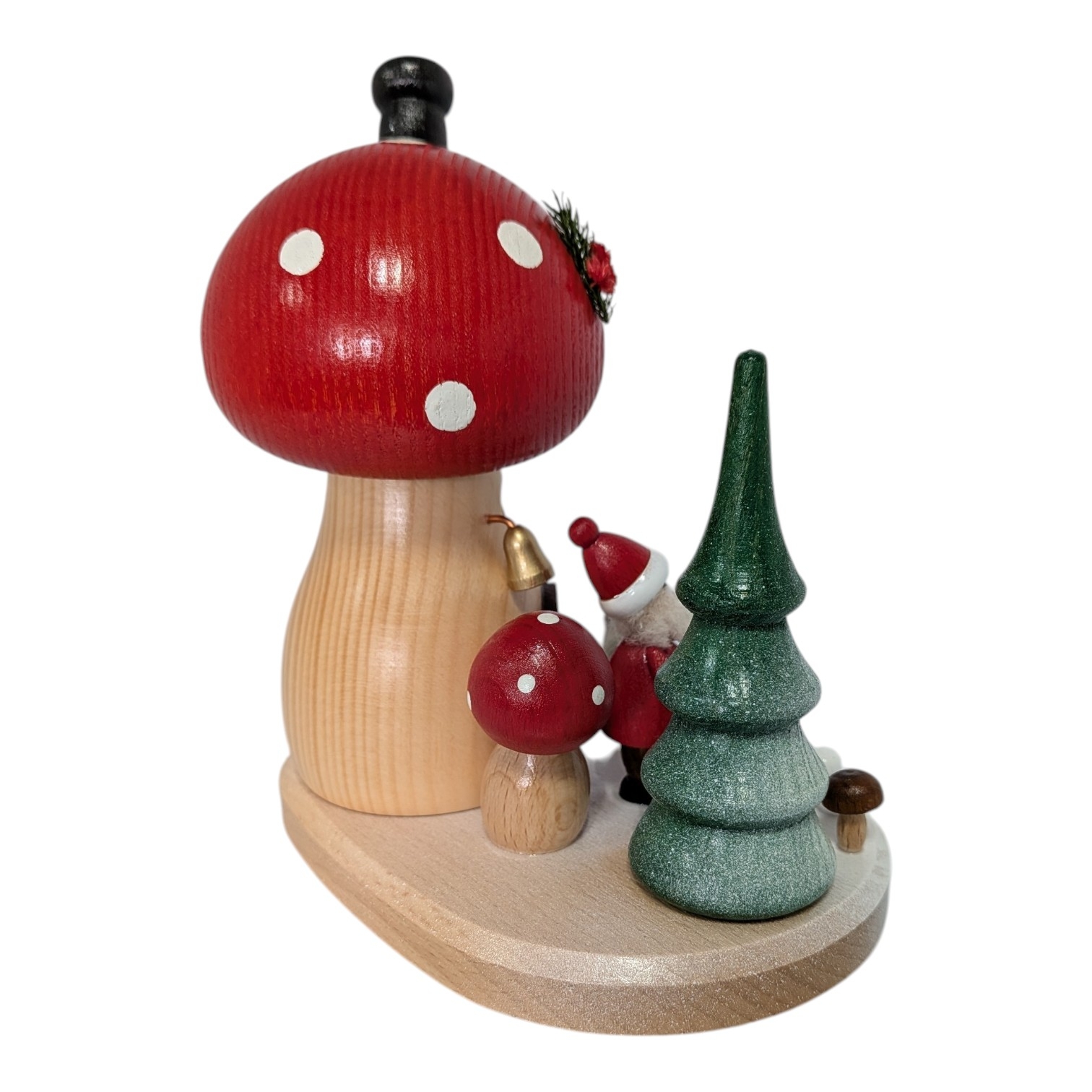 Räucherfigur Pilzhaus Niko der Weihnachtsmannwichtel