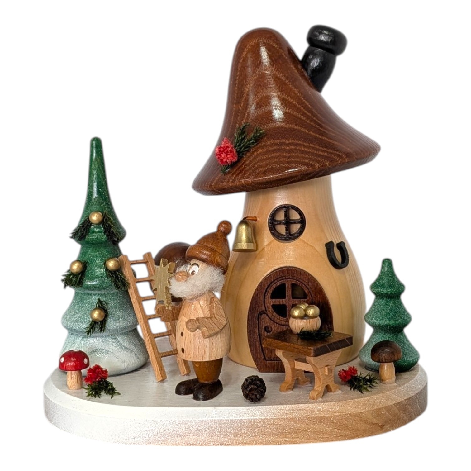 Räucherfigur Pilzhaus Lumi der Baumschmückwichtel