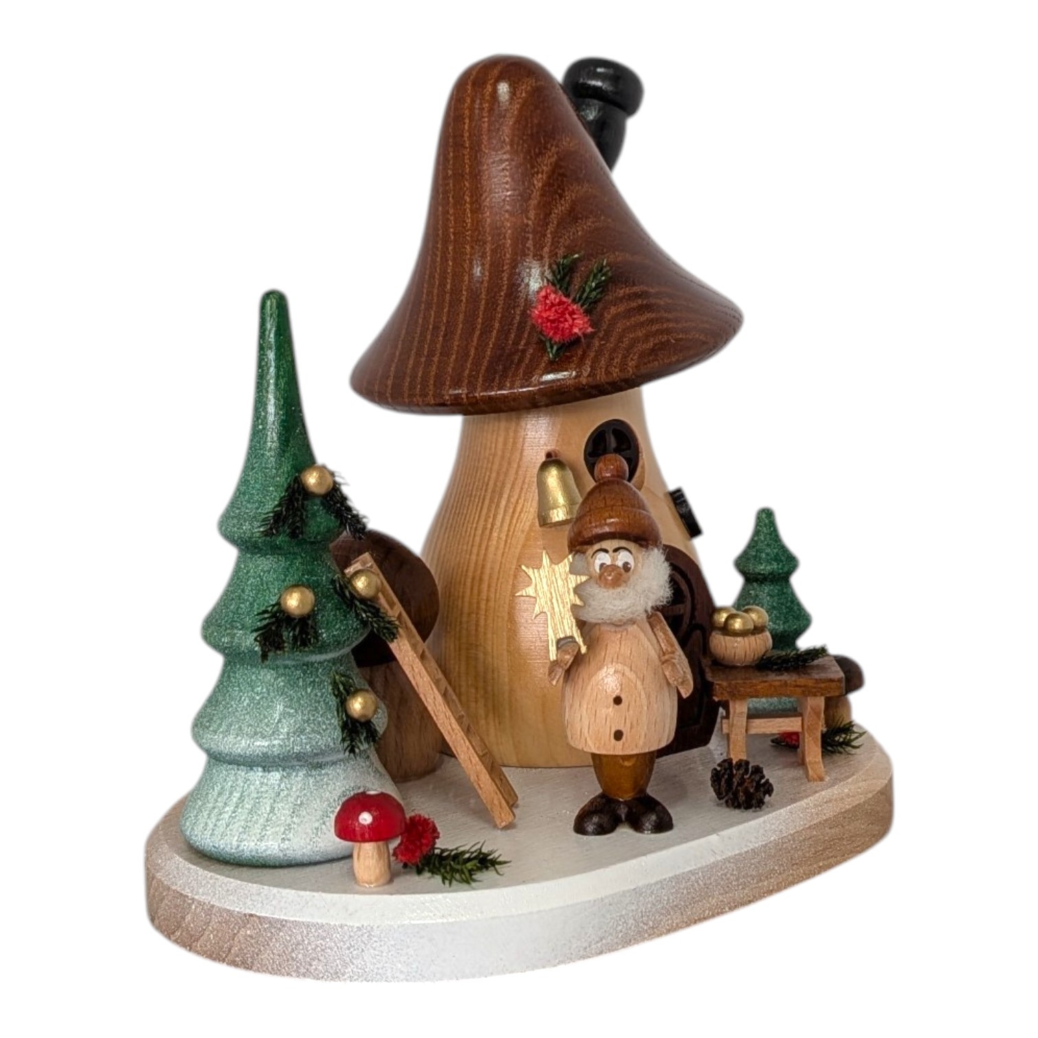 Räucherfigur Pilzhaus Lumi der Baumschmückwichtel