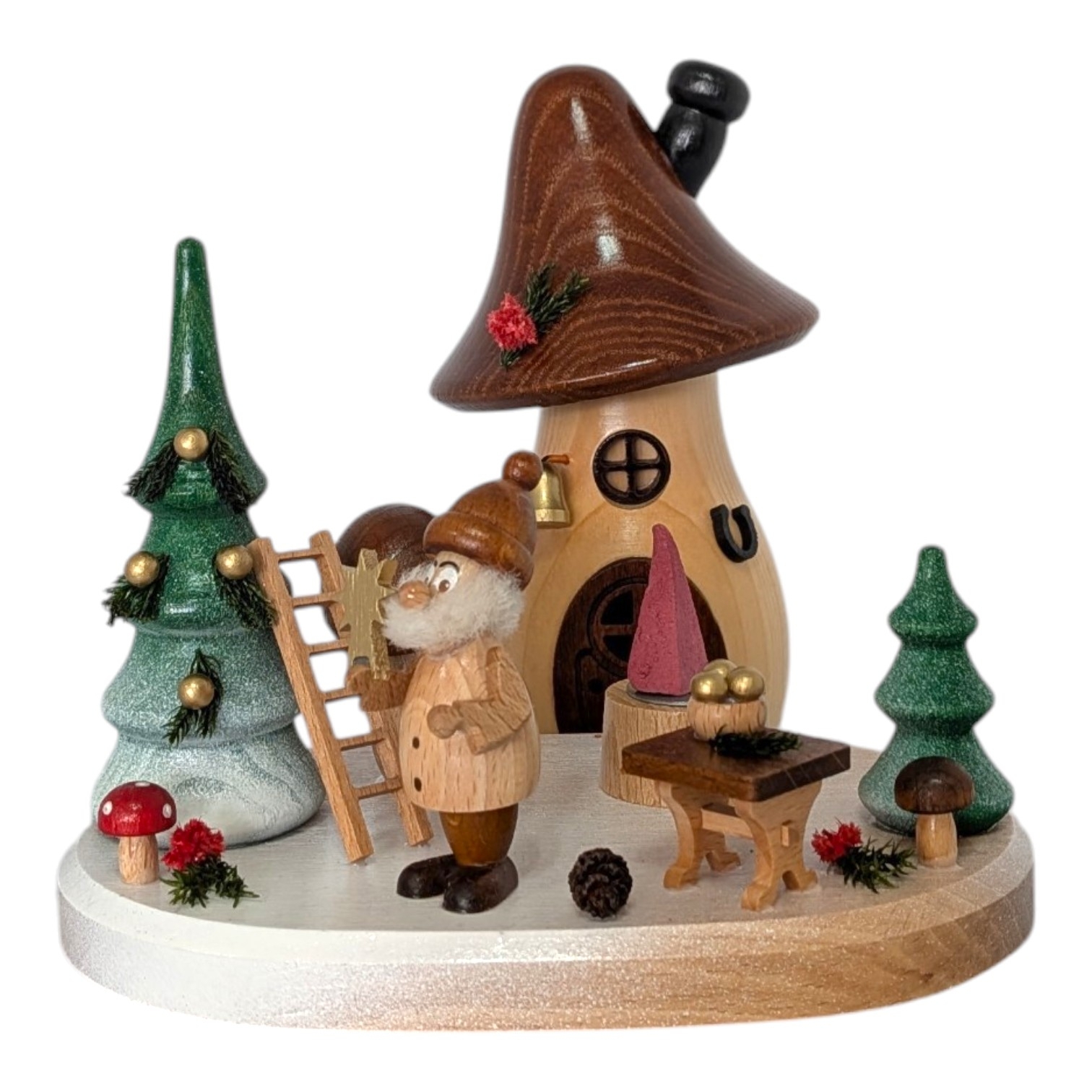 Räucherfigur Pilzhaus Lumi der Baumschmückwichtel
