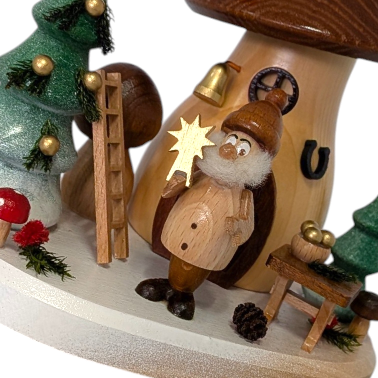 Räucherfigur Pilzhaus Lumi der Baumschmückwichtel