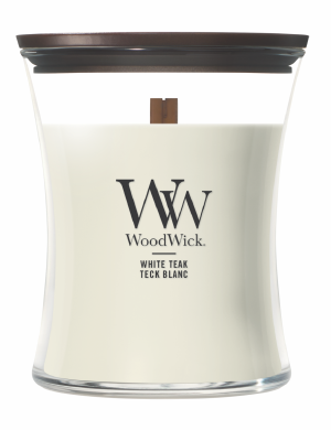 WoodWick White Teak Medium Hourglass