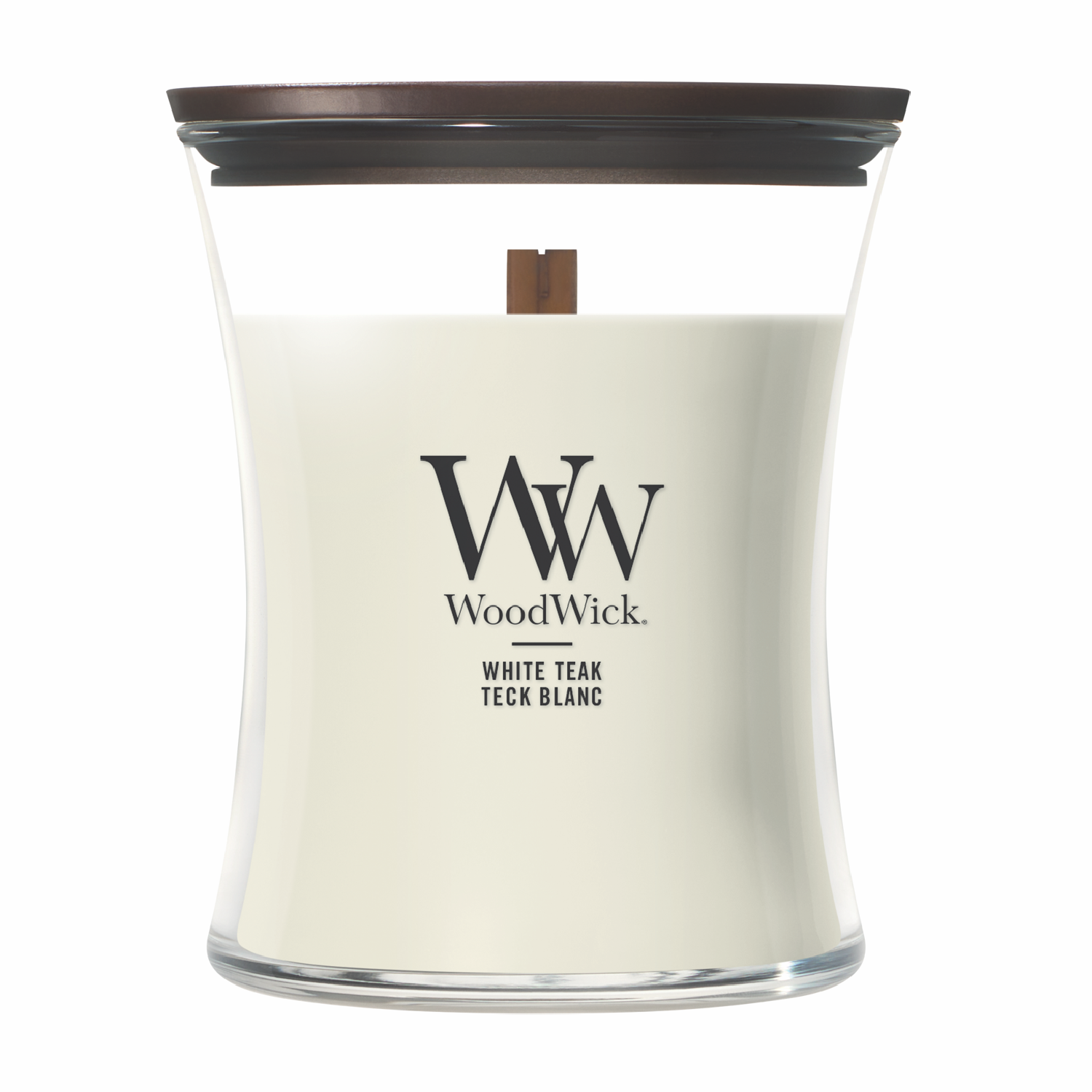 WoodWick White Teak Medium Hourglass