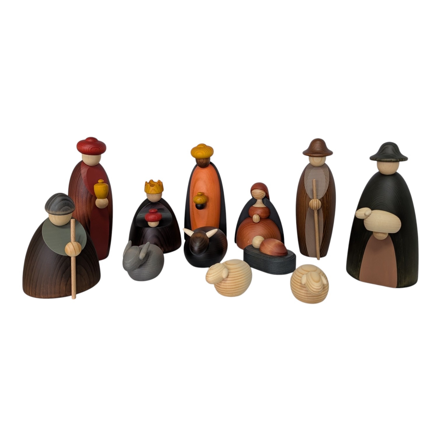 Krippenfiguren groß, 12-tlg.