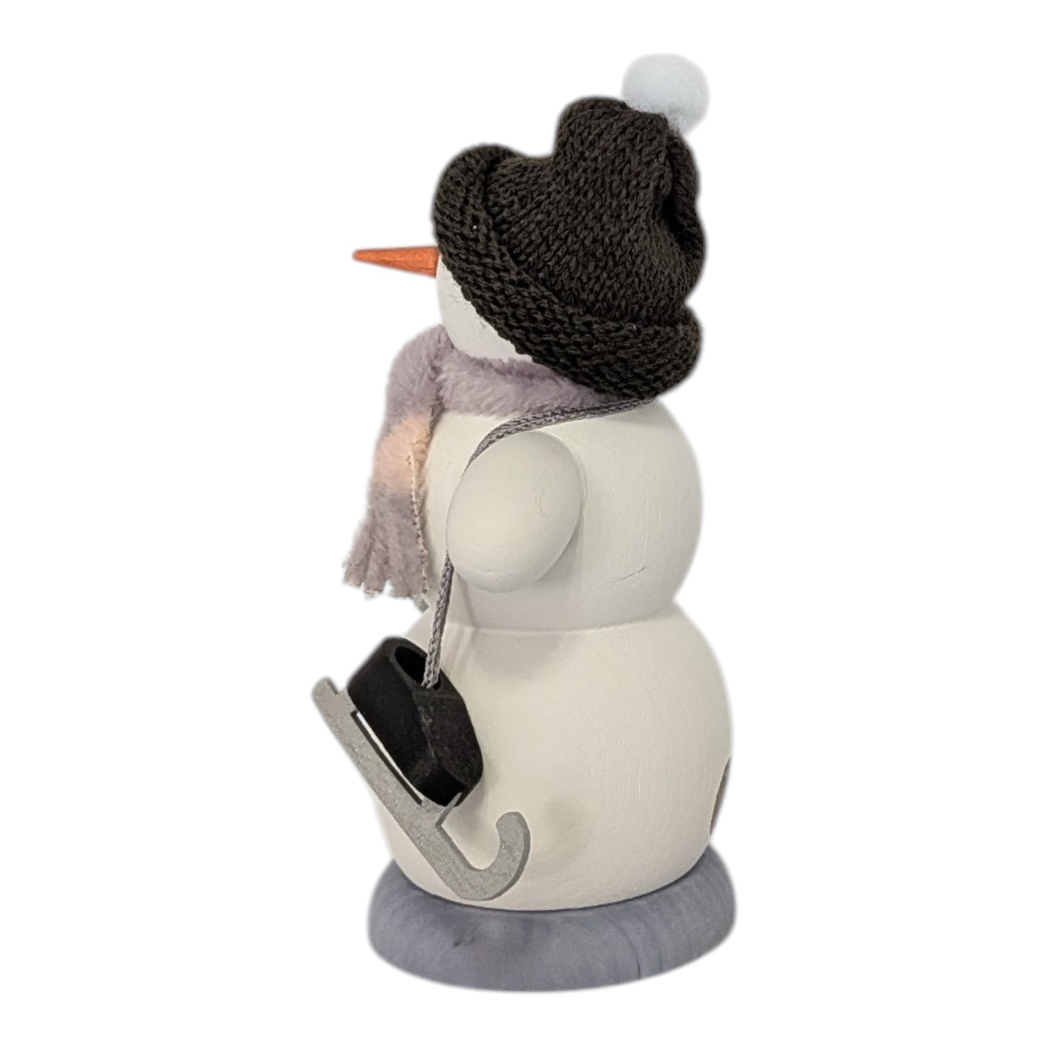 Räuchermann Schneemann mit Schlittschuhen