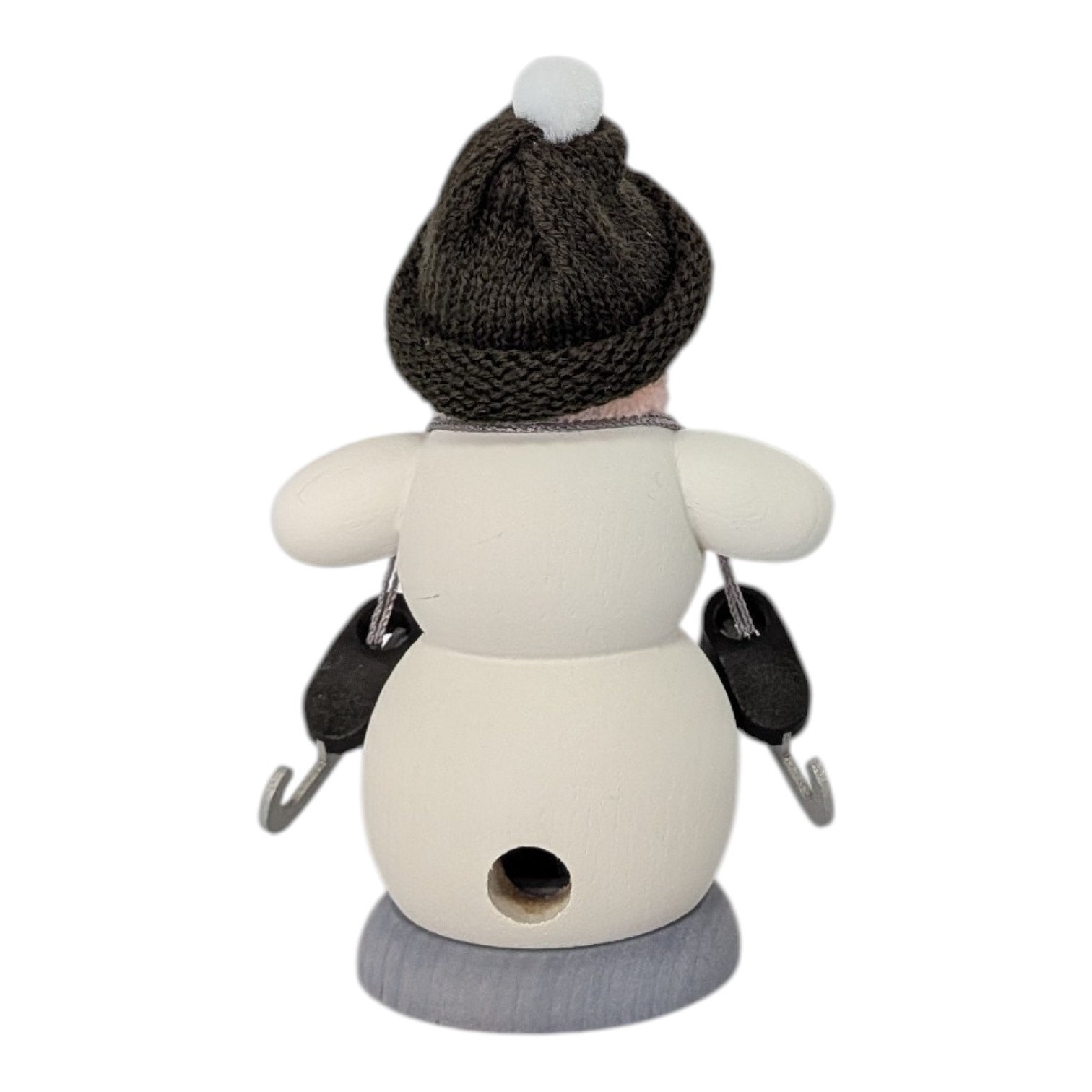 Räuchermann Schneemann mit Schlittschuhen