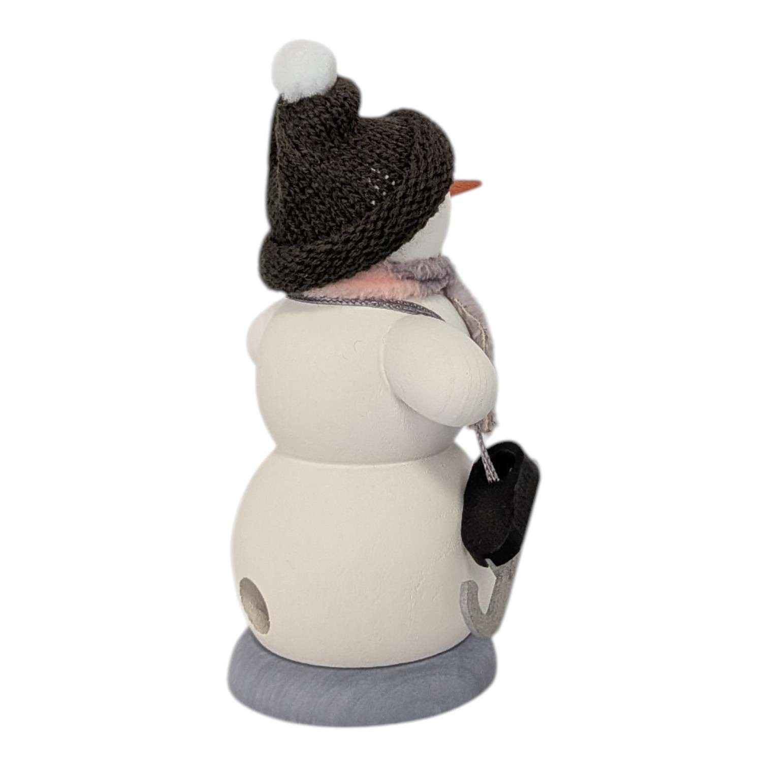 Räuchermann Schneemann mit Schlittschuhen