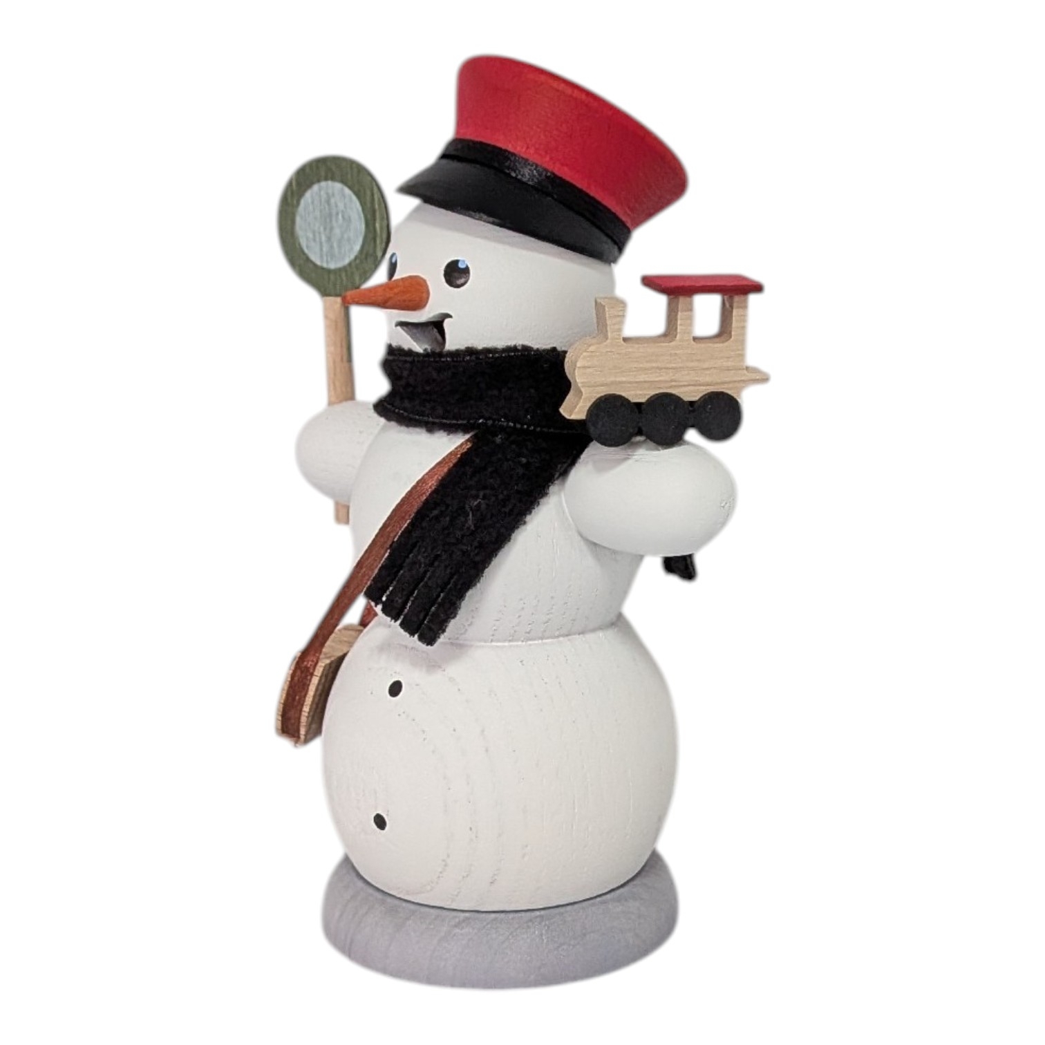 Räuchermann Schneemann Eisenbahner
