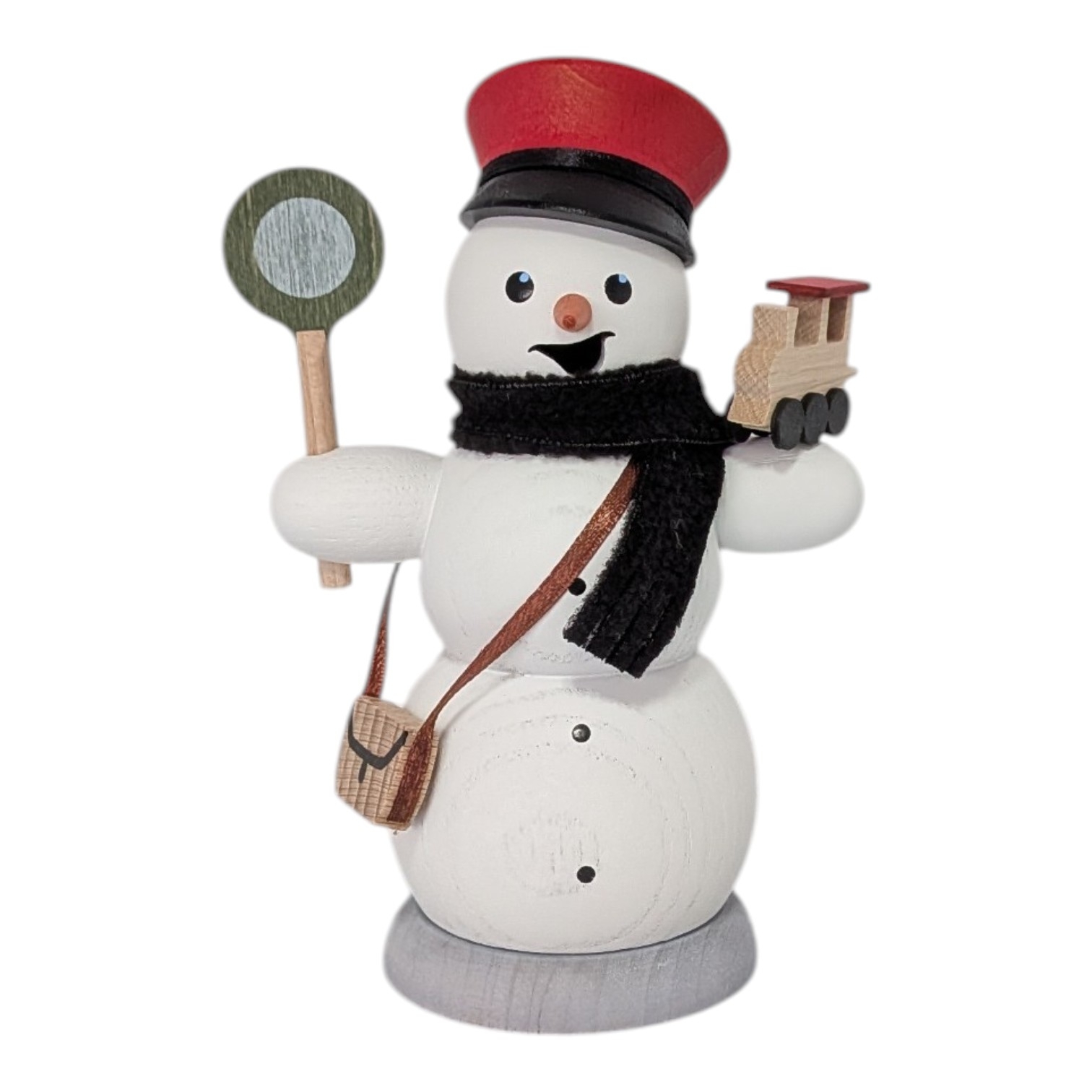Räuchermann Schneemann Eisenbahner
