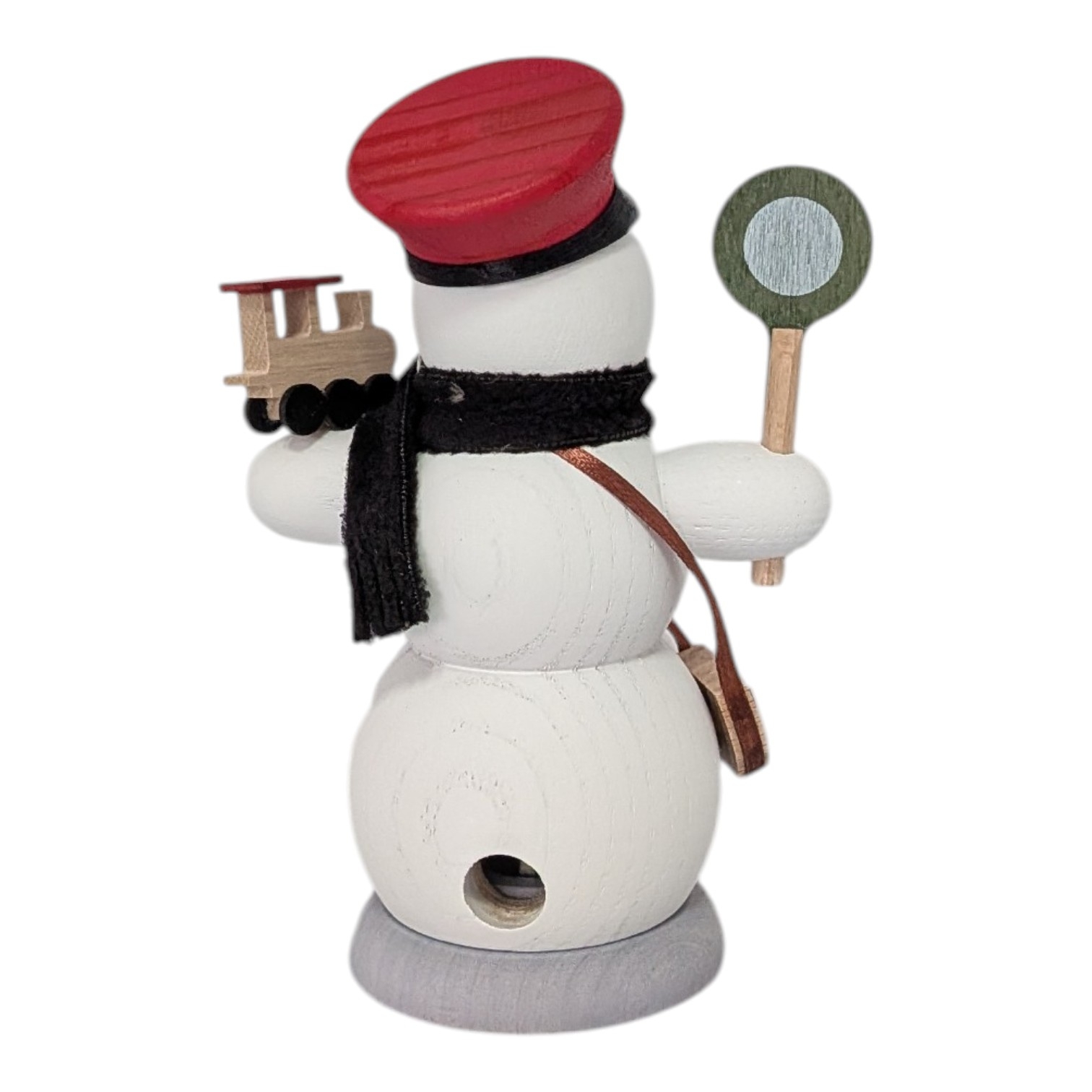 Räuchermann Schneemann Eisenbahner