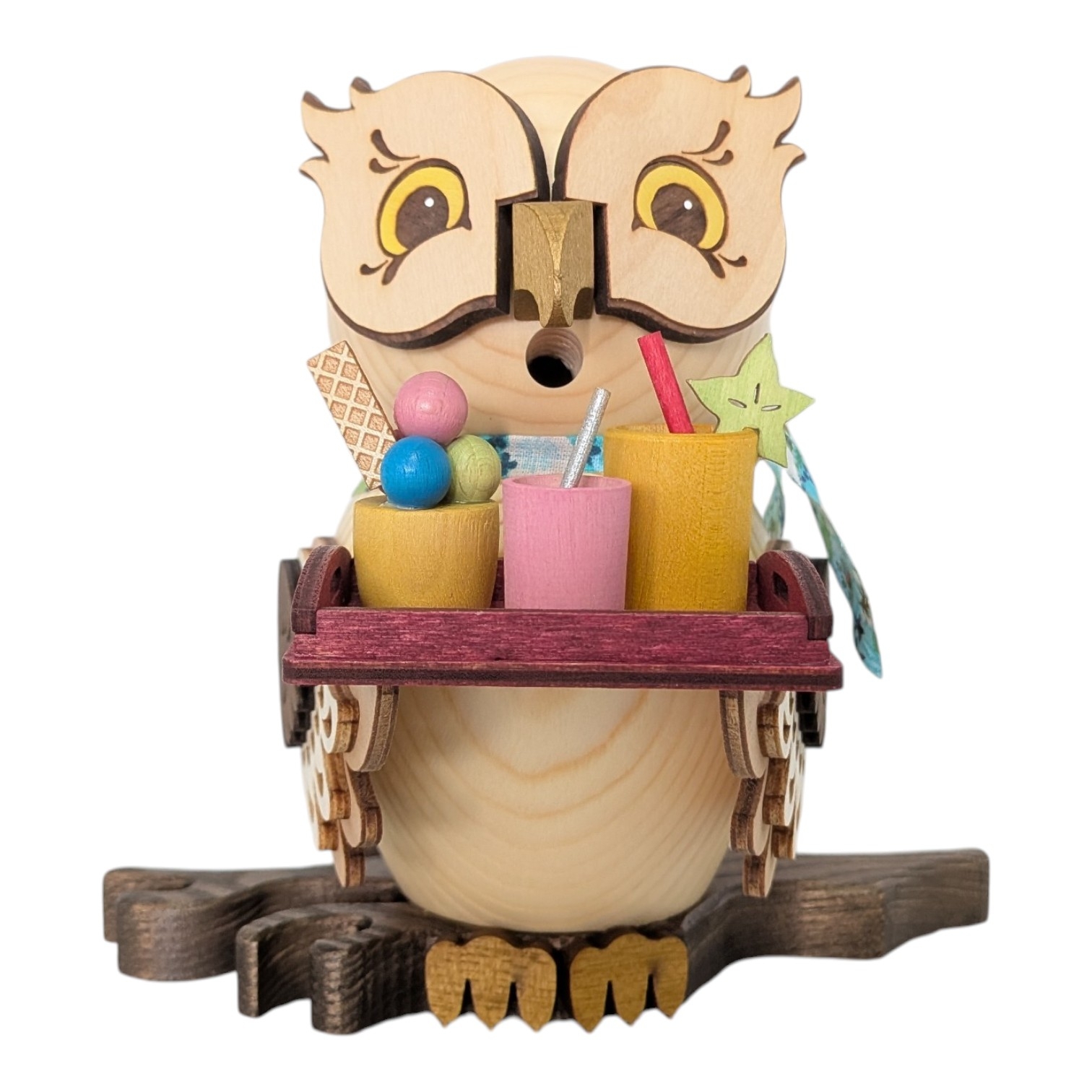 Räucherfigur Eule mit Cocktails