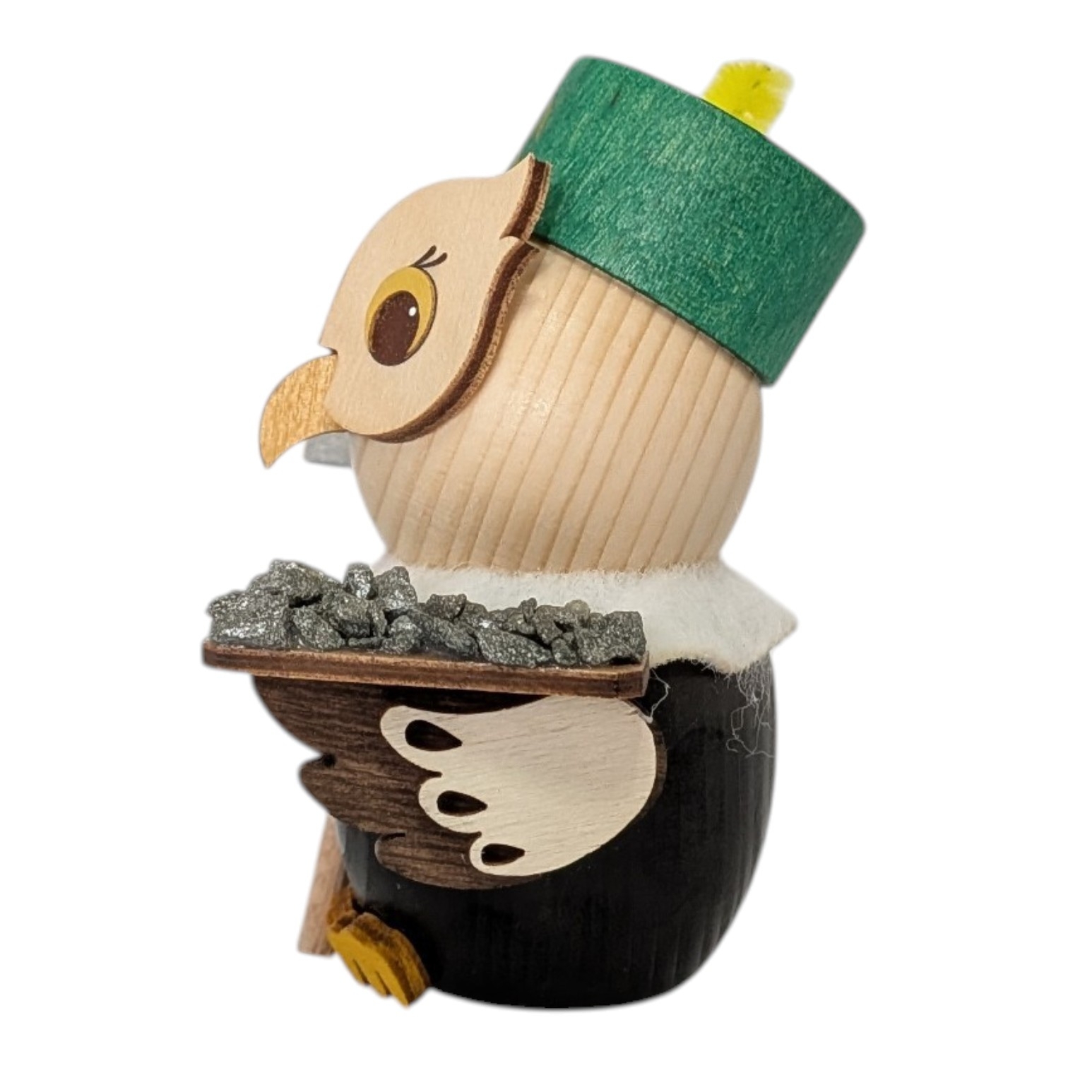 Holzfigur Mini-Eule Bergmann