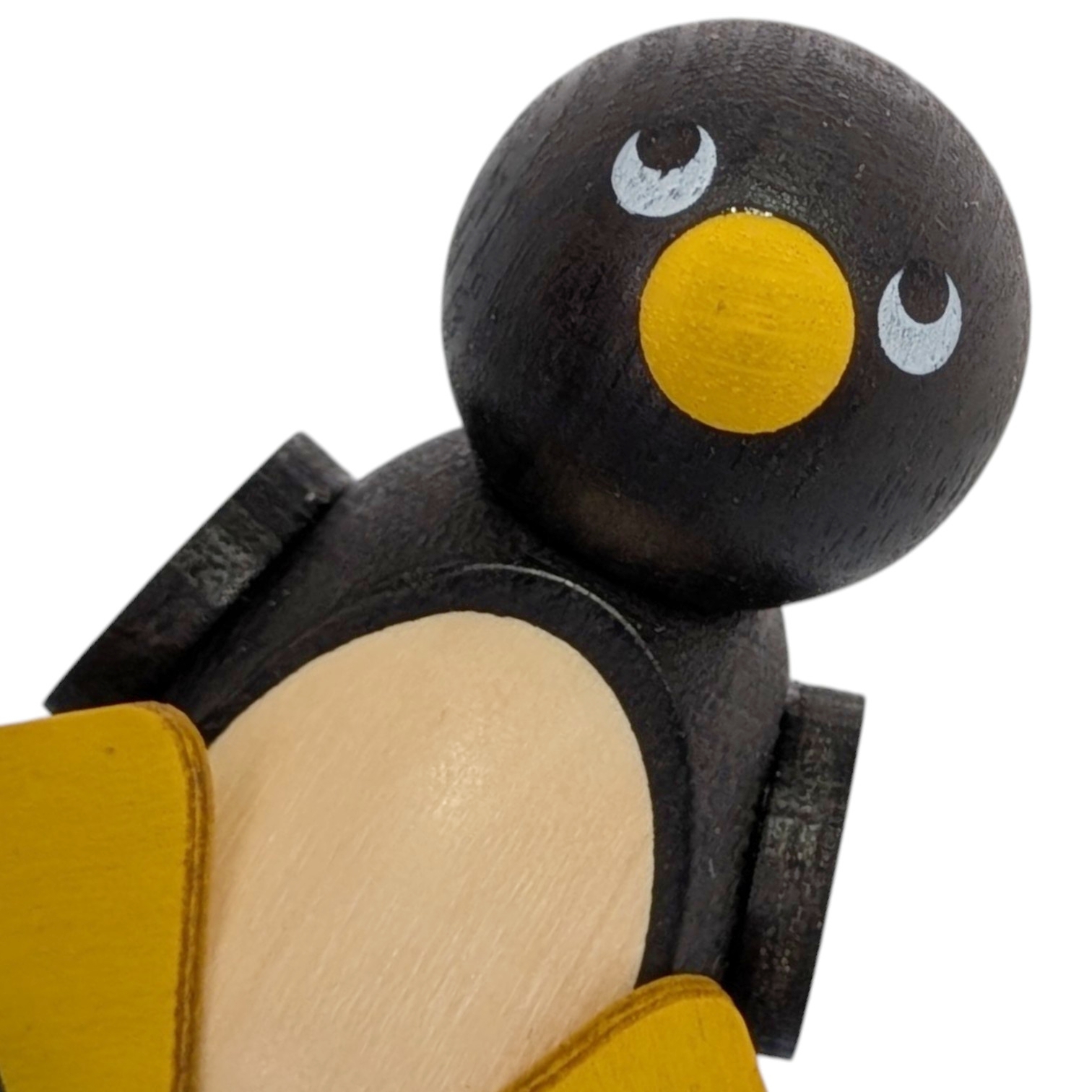 Weihnachtsmann mit Schlitten und Pinguin