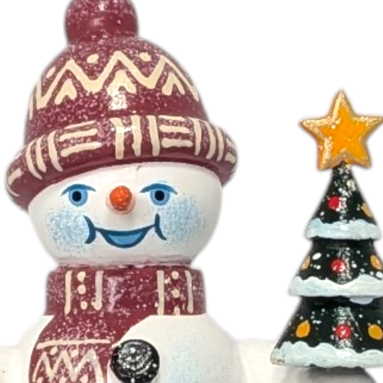 Winterkind - Schneemann mit Tannenlicht