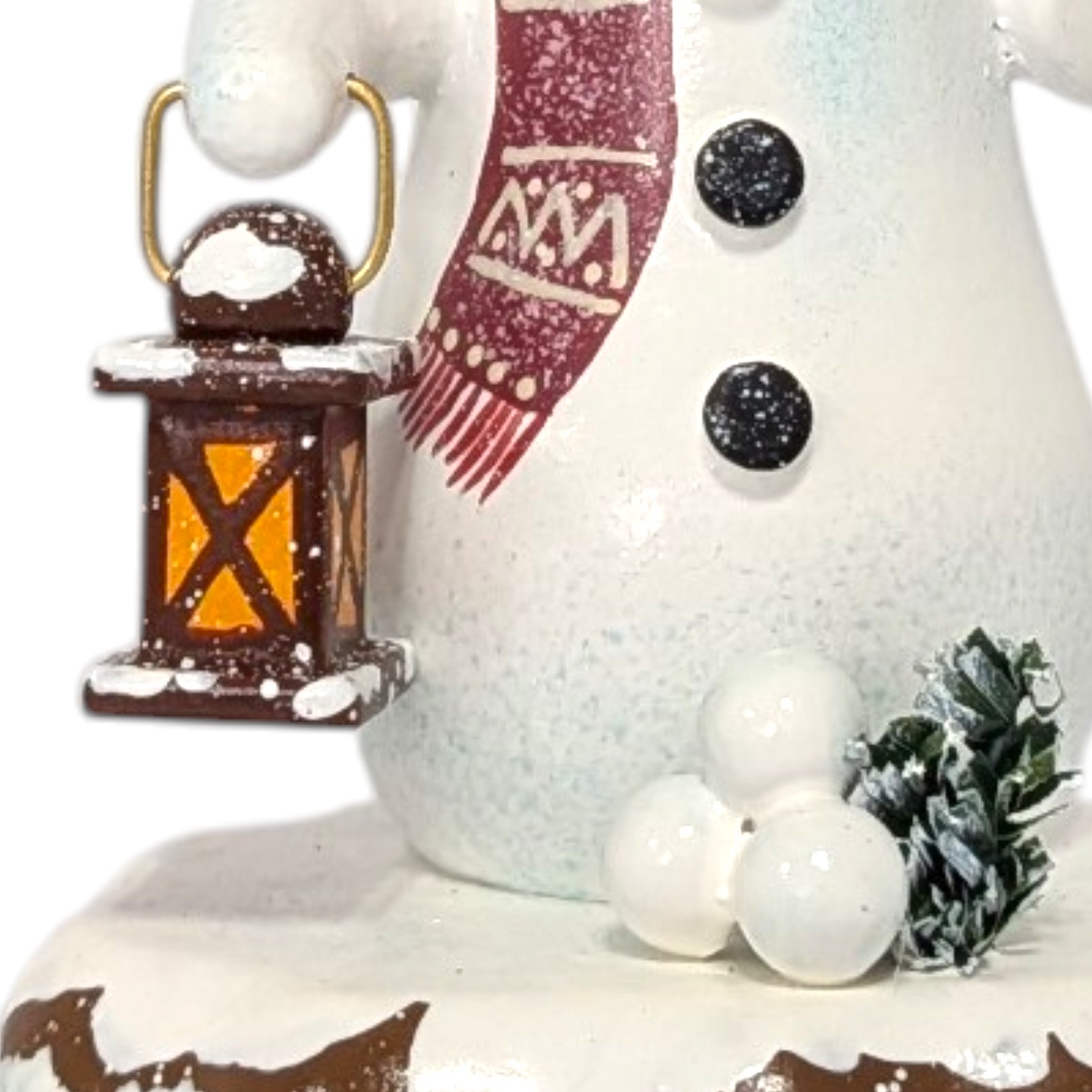 Winterkind - Schneemann mit Tannenlicht