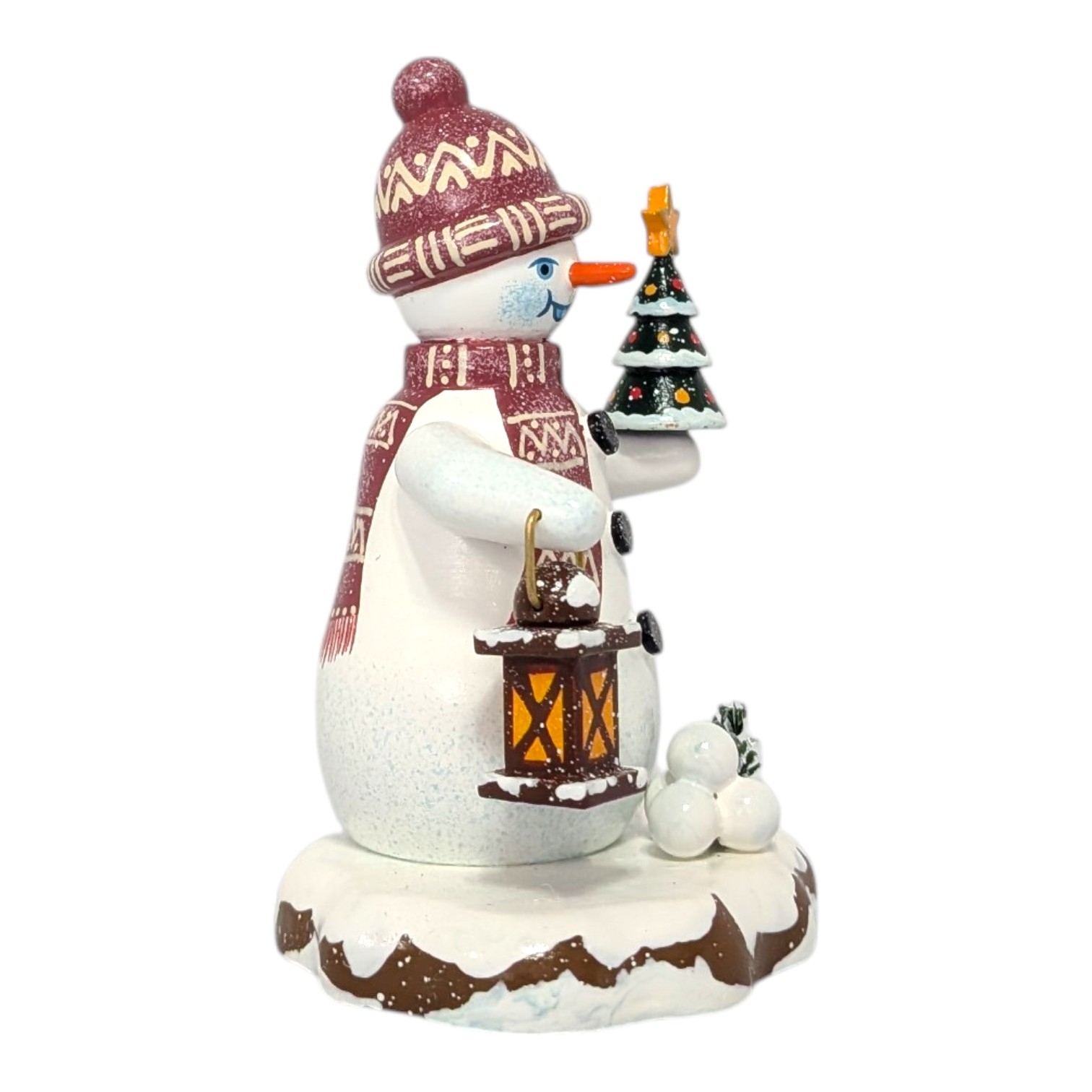 Winterkind - Schneemann mit Tannenlicht